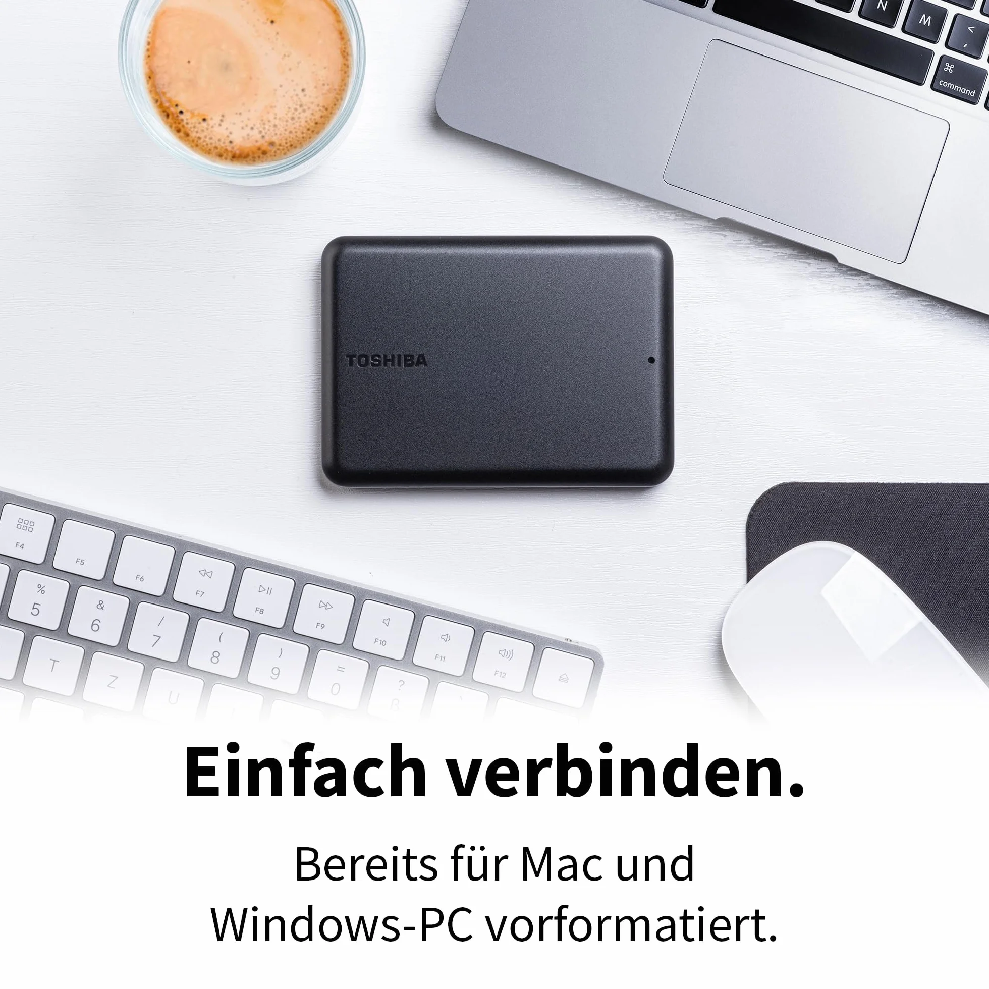 Toshiba Canvio Partner 1TB Portable zewnętrzny dysk twardy 2,5", USB 3.2 Gen 1, kompatybilny z Mac i Windows, zasilany przez USB
