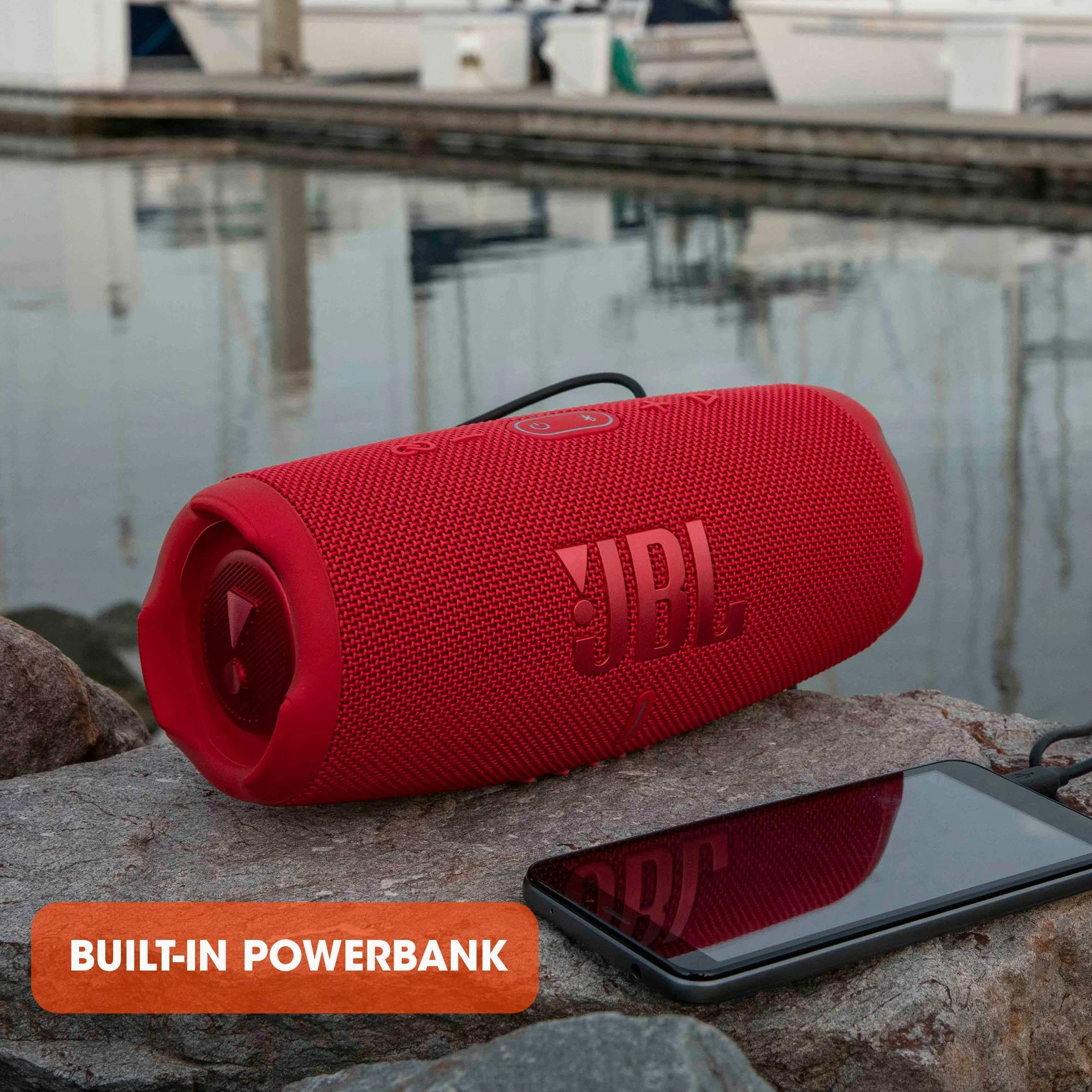 Jbl Charge 5 JBLCHARGE5BLK Głośnik Bluetooth, Czarny, 22,3 x 9,4 x 9,7 cm