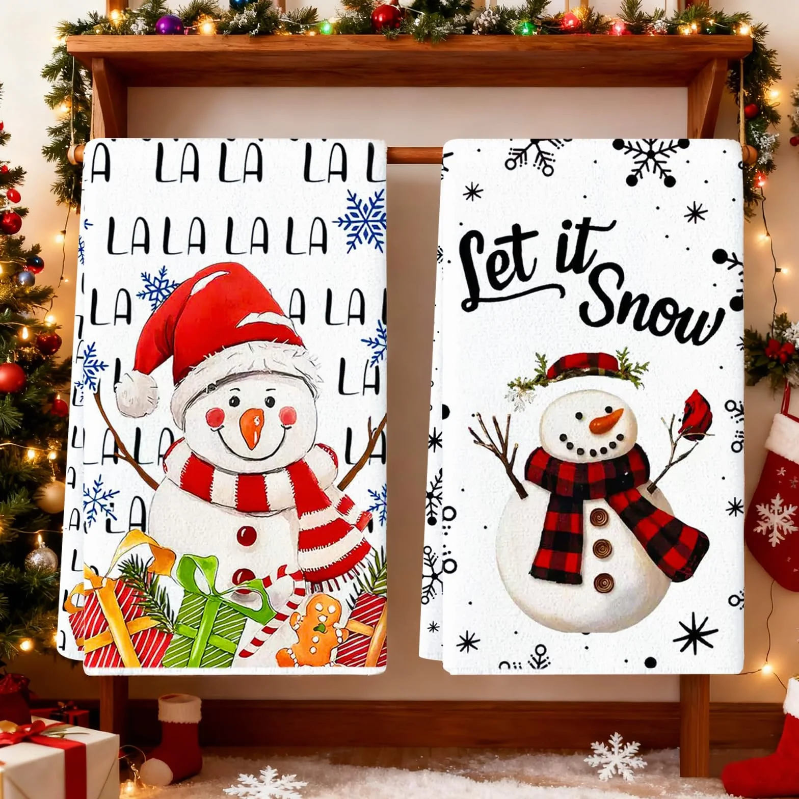 Ścierki do naczyń Boże Narodzenie 4-częściowy zestaw 40x60 cm dekoracja stołu
