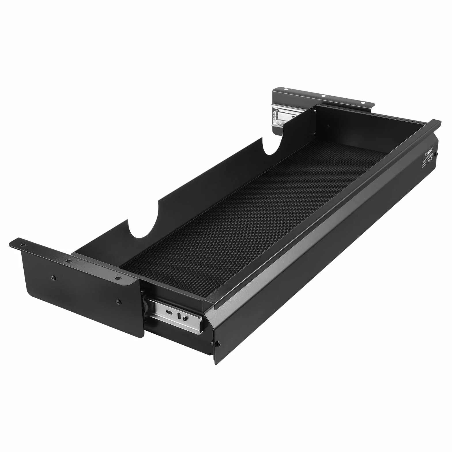 VEVOR Wysuwana szuflada pod biurkiem o szerokości 66 cm, montowany pod biurkiem, ukryty organizer do przechowywania, pod stołem, szuflada na ołówki do biura, domu, do siedzenia, stacji roboczej, 74 x