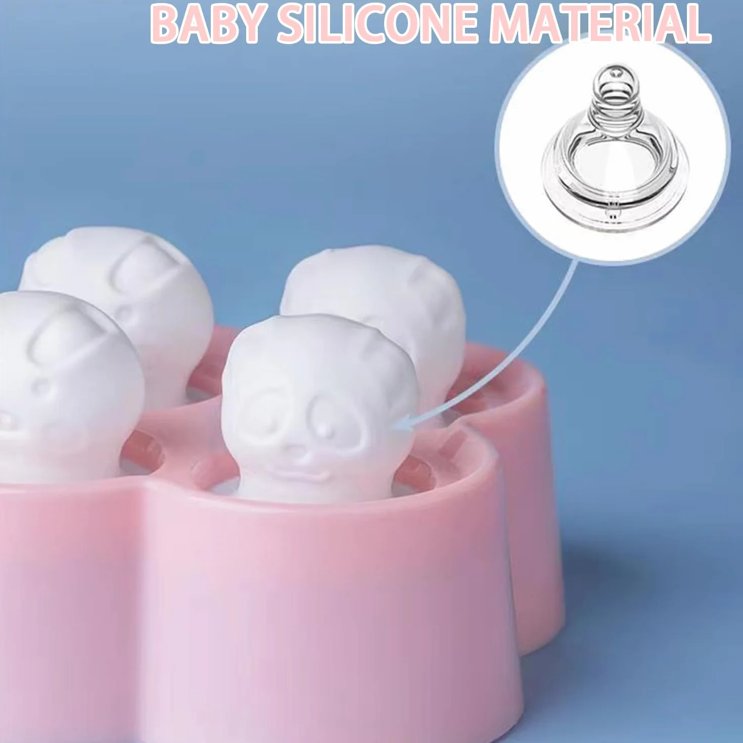 Silikonowe foremki do lodów dla dzieci, 6 sztuk, mini Popsicle