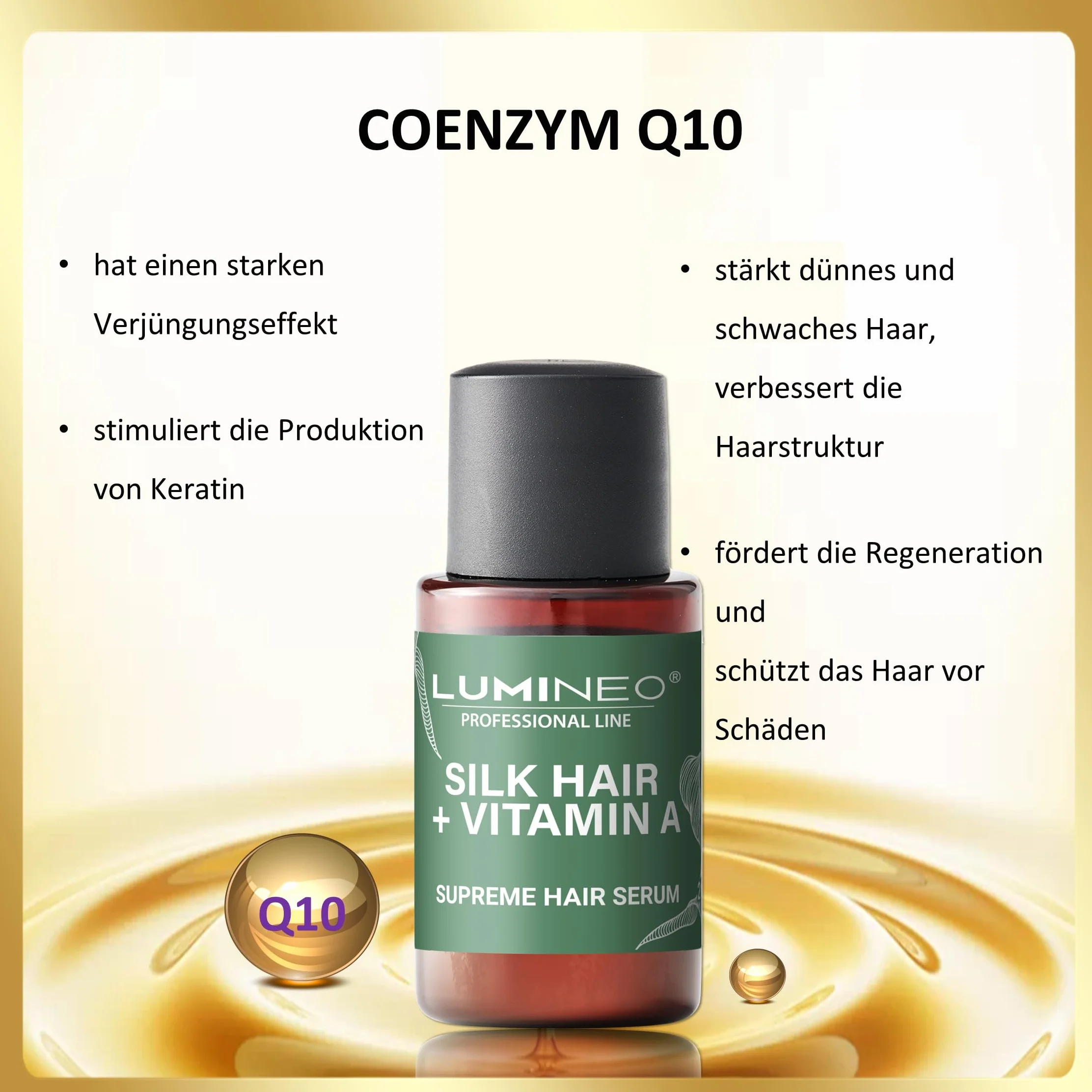 Lumineo Serum do włosów – optymalne do suszarek Lumineo z dyfuzorem serum (Olejek do włosów z jedwabiu)