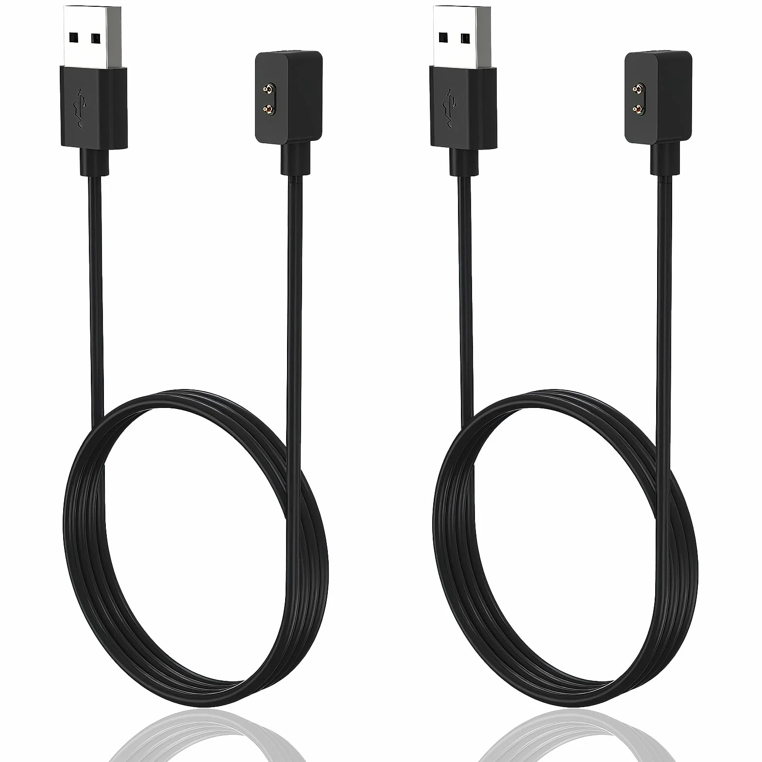 2 kable ładowarki do zegarka Redmi Watch 5/5 Active/5 Lite/4/3 Active/3 Lite, 1 m kabel USB do ładowania kompatybilny z Xiaomi Smart Band 9/9 pro/8/8 Pro/Active, USB 5 V 1 A szybkie ładowanie