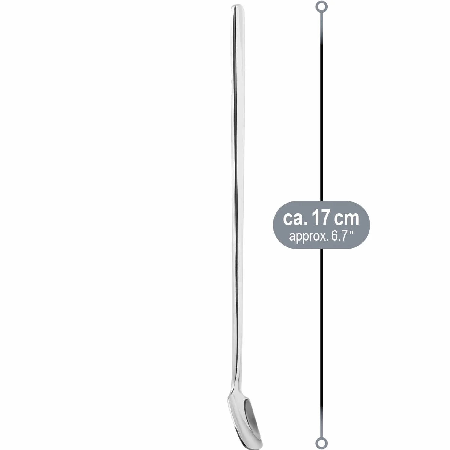 COM-FOUR® 12-częściowy zestaw łyżek - łyżka do mieszania z długim uchwytem, łyżka do resztek, łyżeczka do kawy, łyżka deserowa, łyżka koktajlowa (12 sztuk, łyżki do mieszania 17cm)