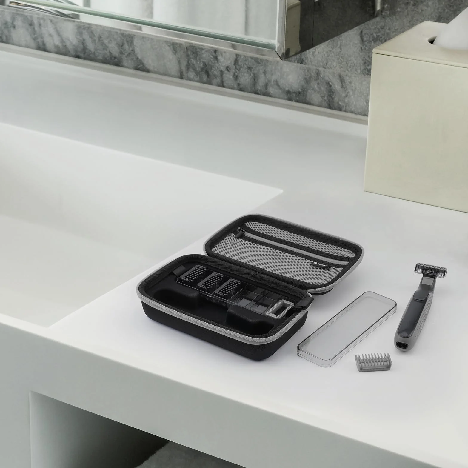 Etui podróżne dla OneBlade QP2520/QP2530/QP2620/QP2630, twarda obudowa EVA, wodoszczelne, odporność na uderzenia, uchwyt na ostrze