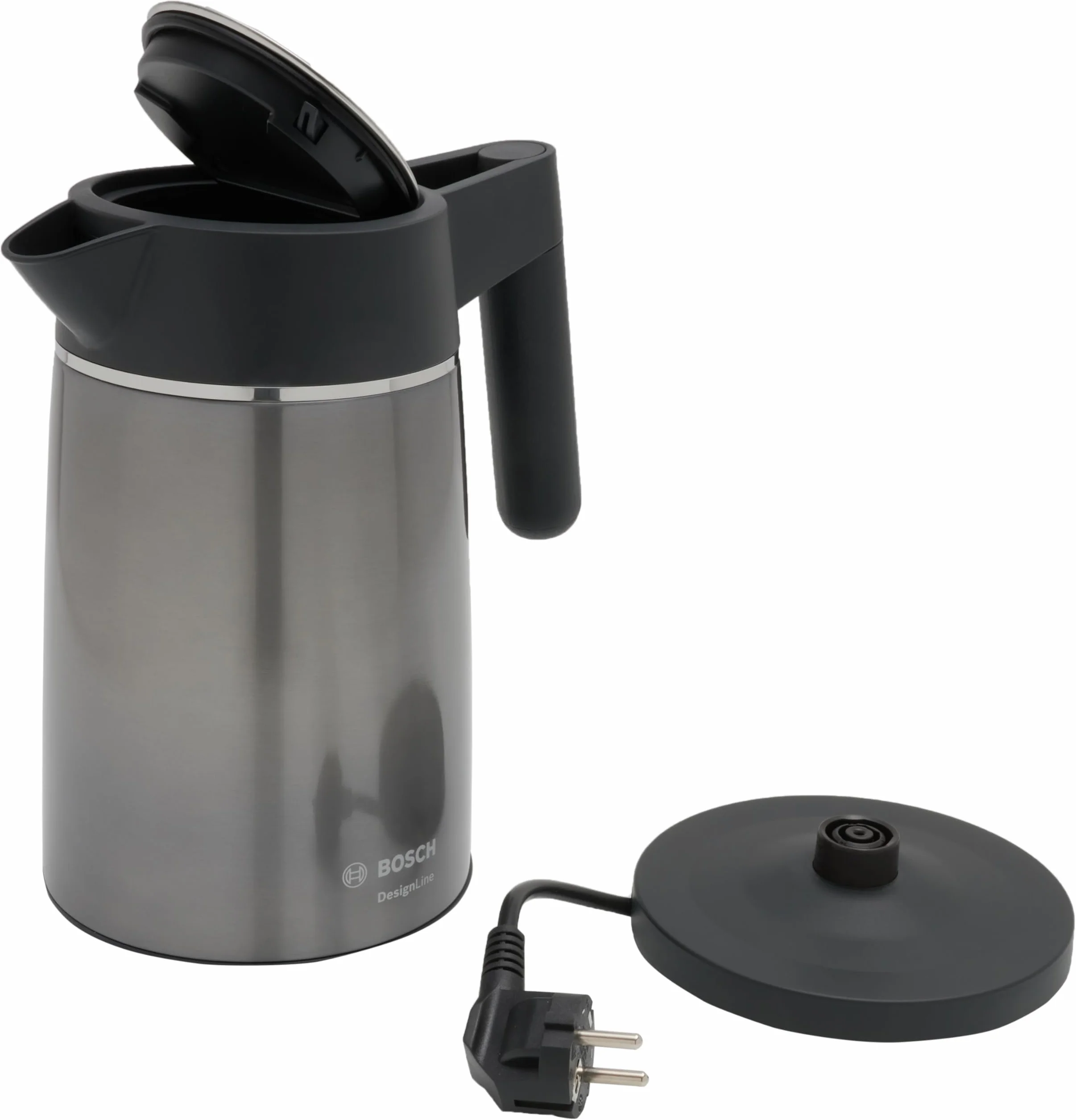 Bosch Hausgeräte TWK5P475 DesignLine Czajnik Elektryczny, 2400 W, 1,7 L, Szary