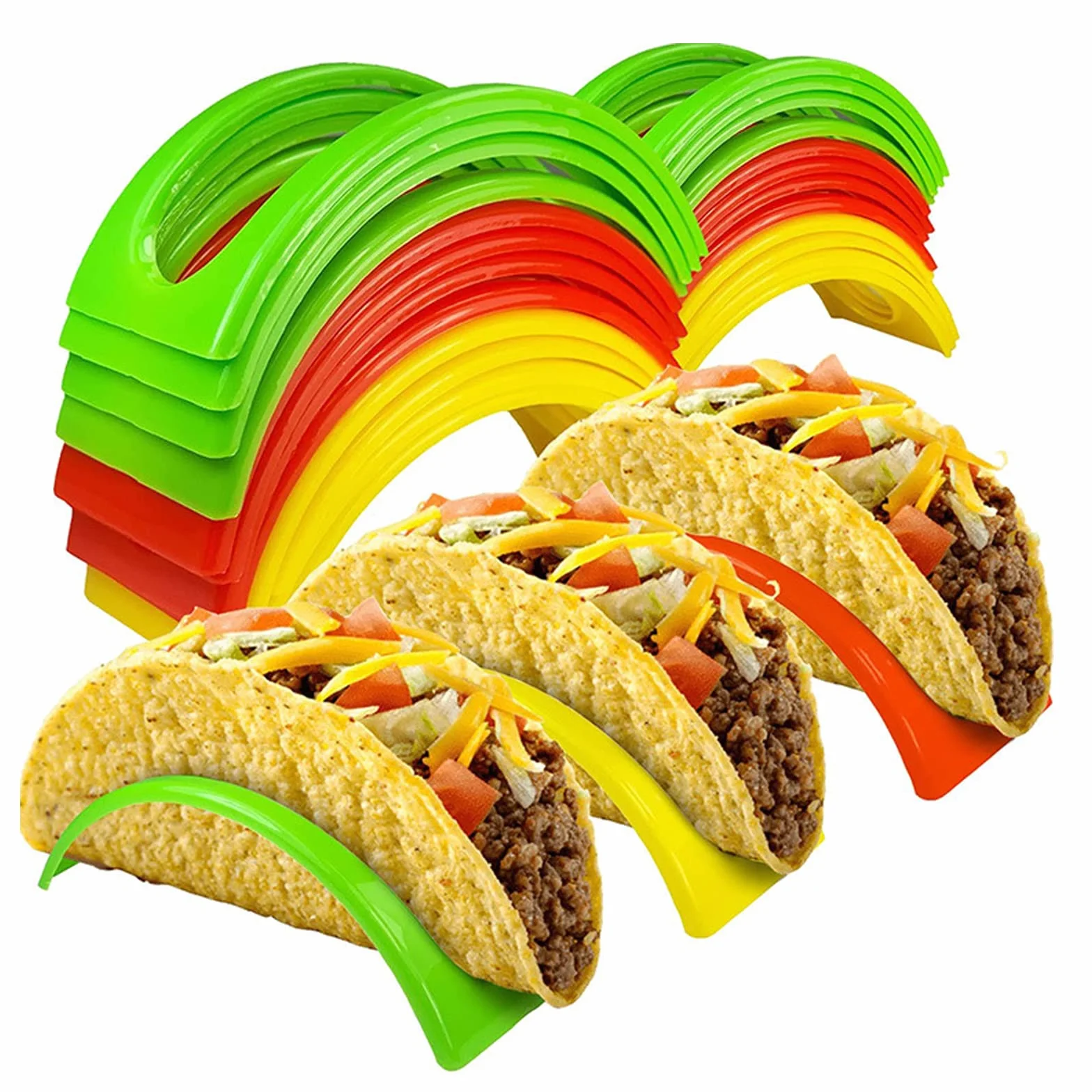 Zestaw 12 uchwytów taco z tworzywa ABS do gotowania i przechowywania