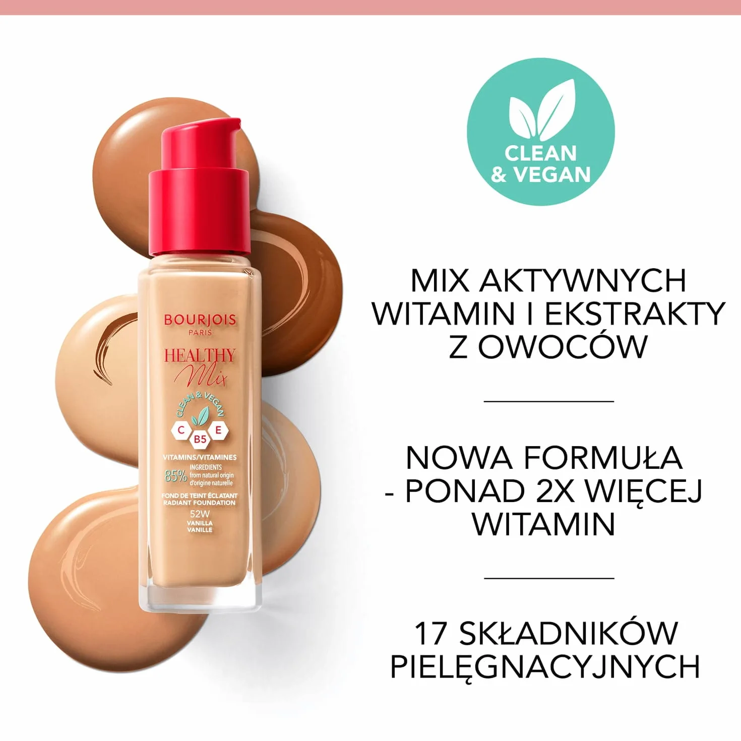 Bourjois Healthy Mix Podkład, 54 N Beige, 30 ml