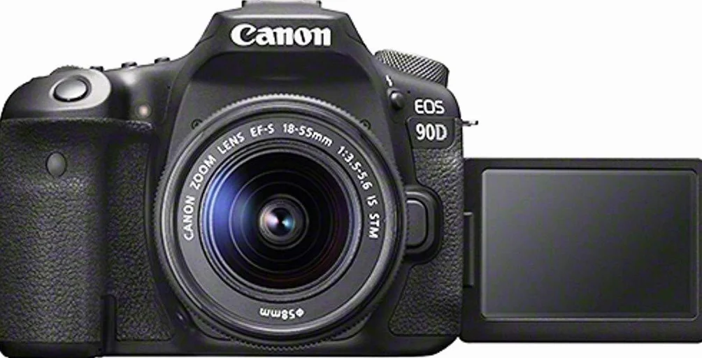 Canon EOS 90D obudowa lustrzanki (32,5 megapikseli, 7,7 cm (3"), Bluetooth, wyświetlacz Vari-Angle Touch, czujnik APS-C, 4K, Full HD, DIGIC 8, WLAN), czarna