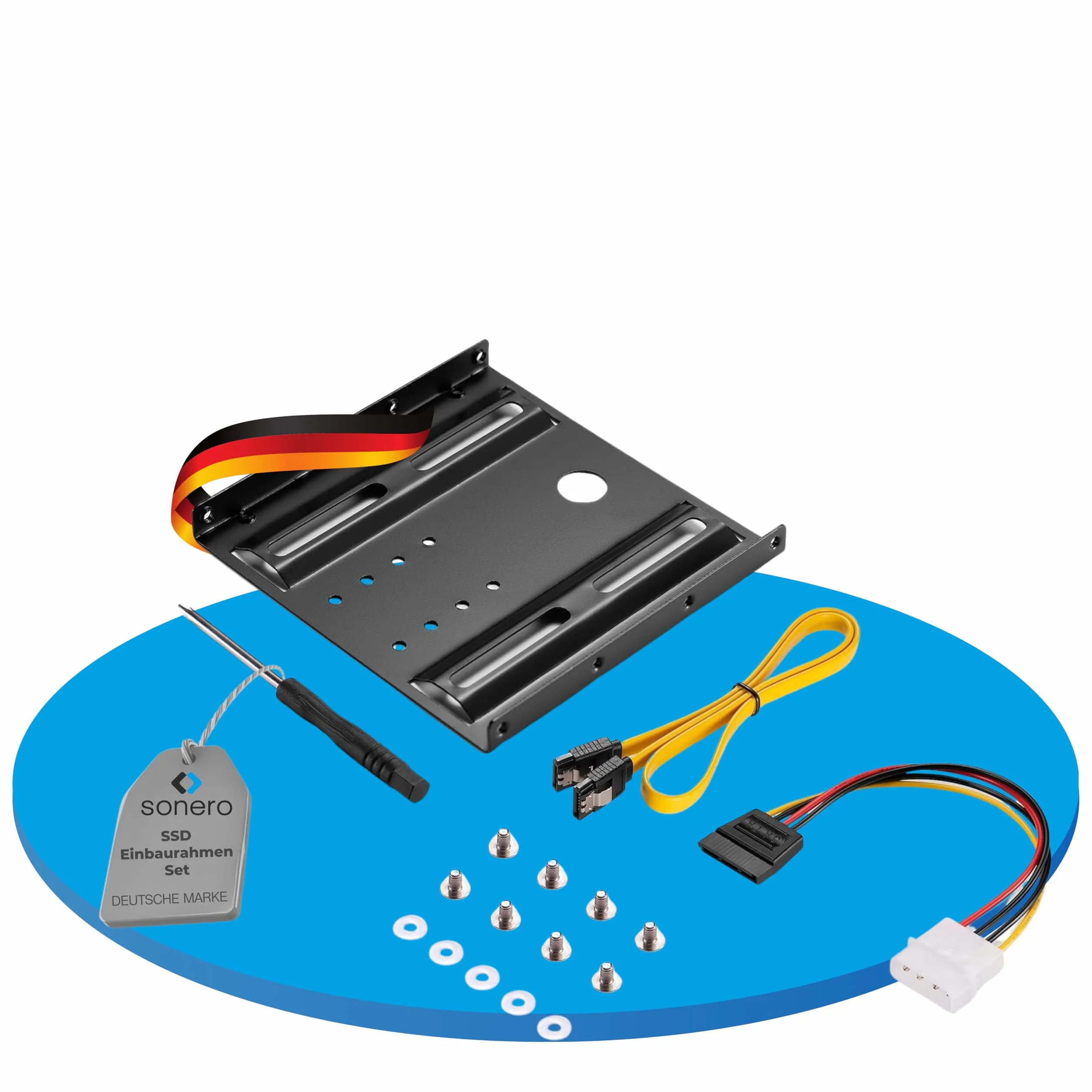 sonero® Zestaw ramek montażowych SSD 2,5" SSD do 3,5", akcesoria