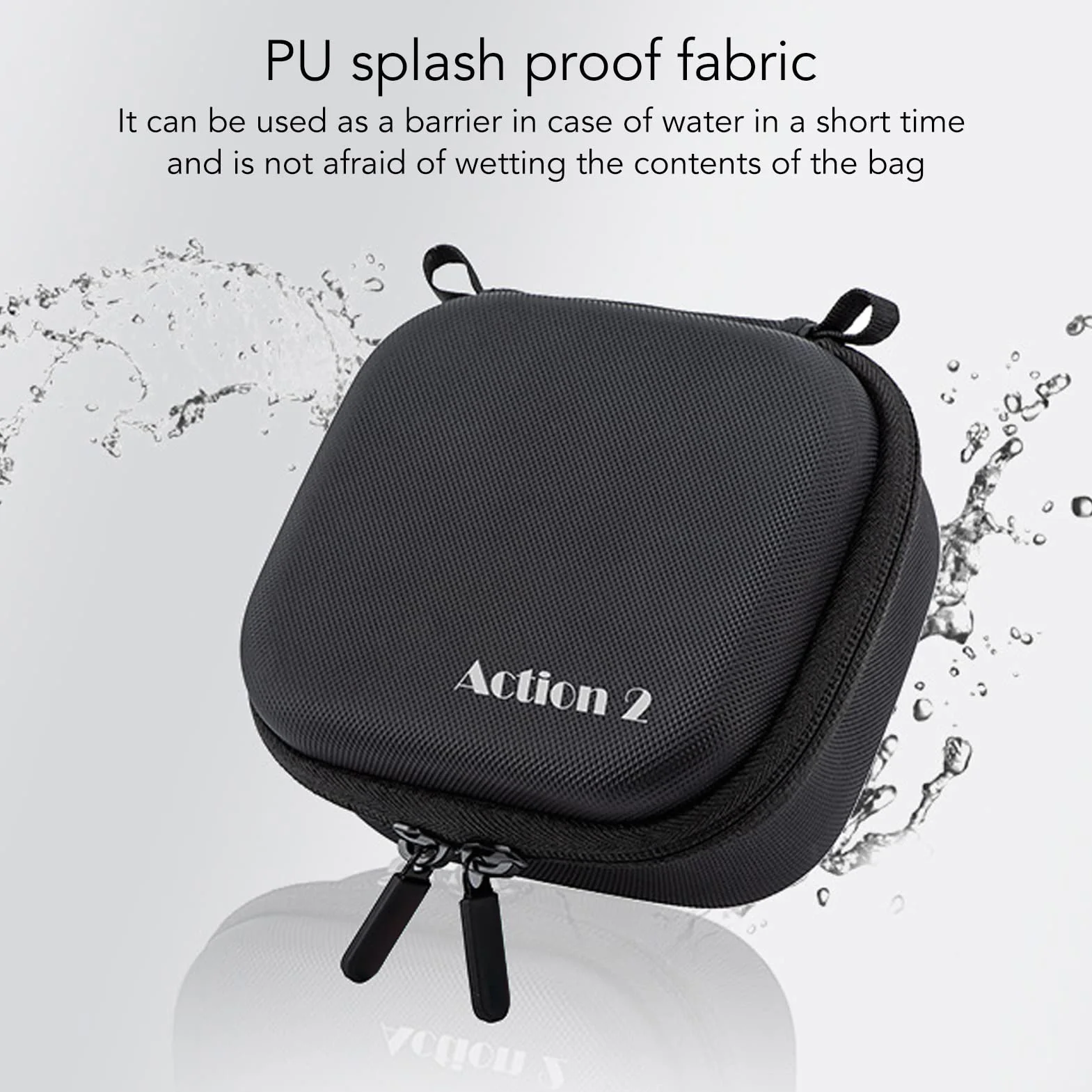 Twardy futerał do Aparatu DJI Action 2, Torba Ochronna na walizkę podróżną z Karabińczykiem, Torba do Przechowywania z Mini twardą skorupą