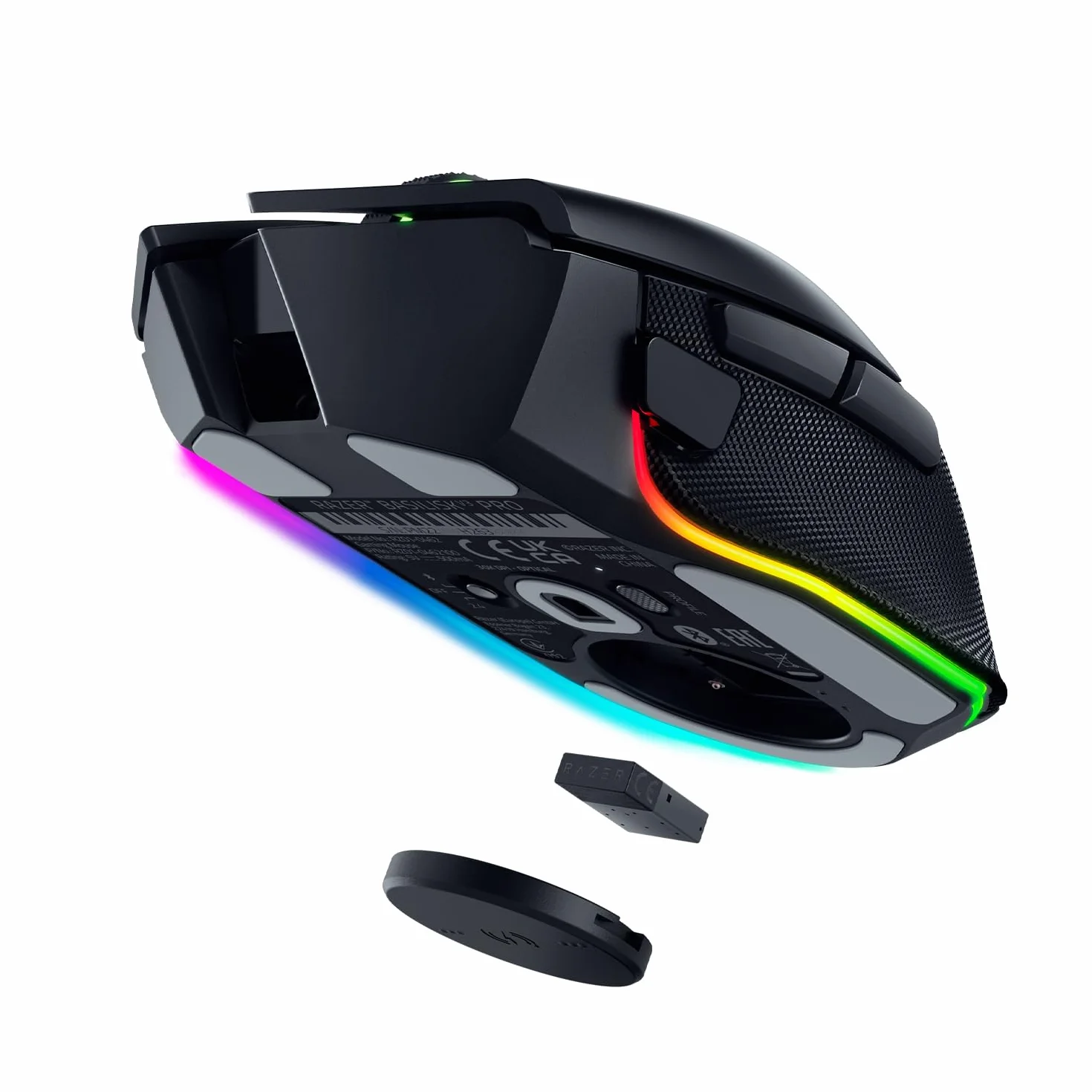 Razer Stacja dokująca do myszy i krążek ładujący – magnetyczna bezprzewodowa stacja ładująca i moduł ładujący dla kompatybilnych myszy (magnetyczna stacja dokująca ze statusem ładowania oświetlenie