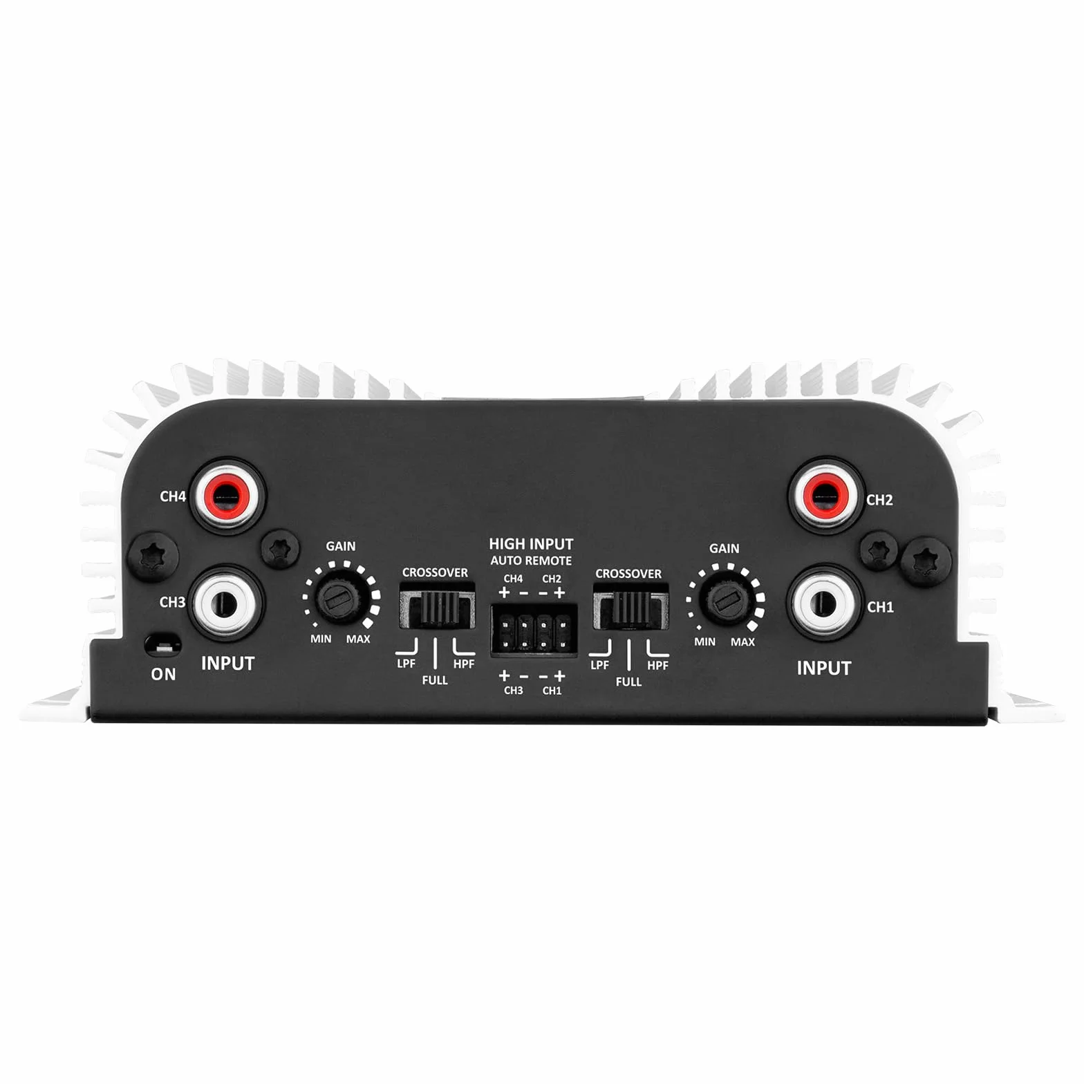 Taramps TS 400 x 4 z automatycznym wejściem wysokiego poziomu, 400 W, RMS, 4 kanały, pełny zakres, samochodowy wzmacniacz audio, klasa wejściowa RCA, 2 kanały, wielokanałowy system wzmacniacza
