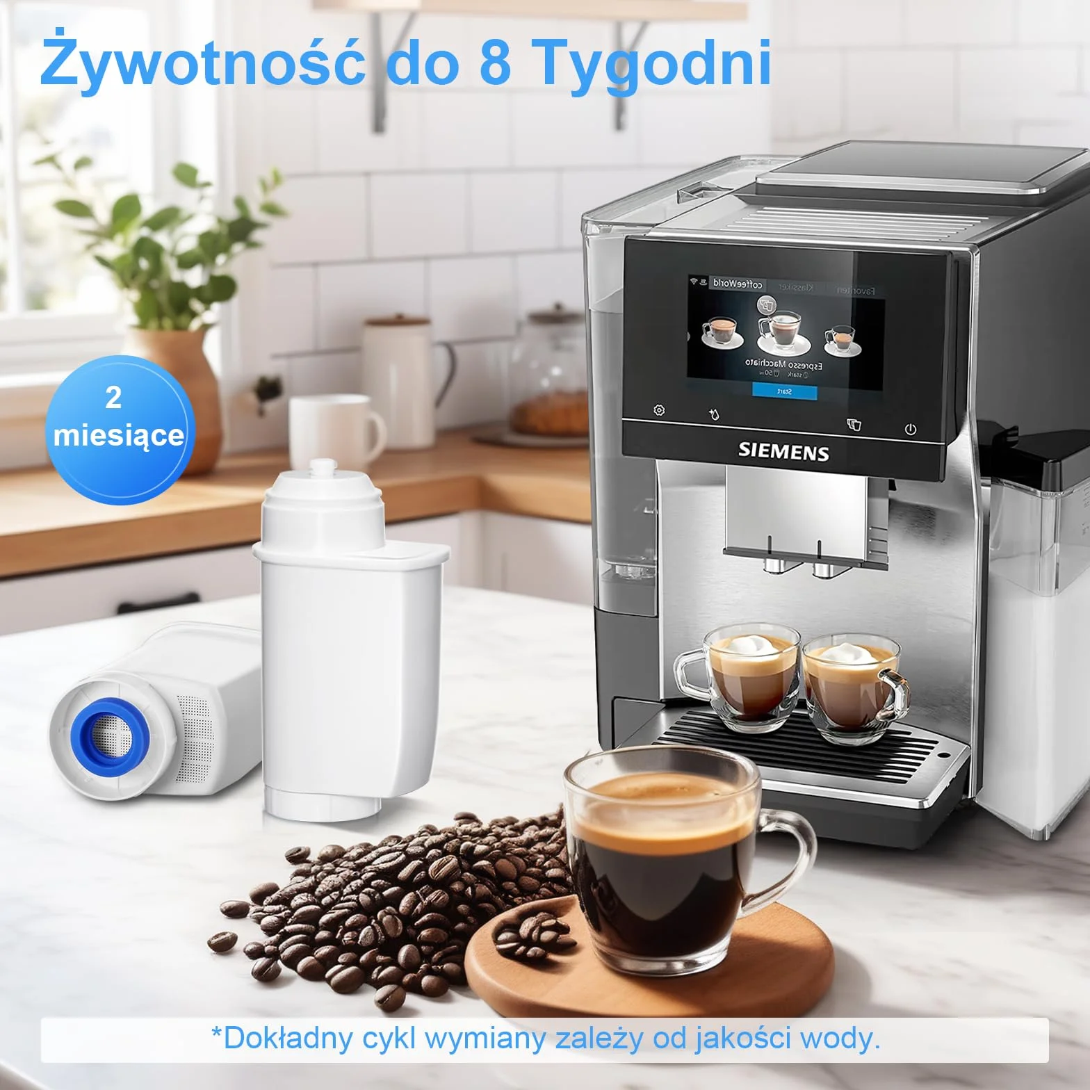 Zapasowy filtr wody do Siemens EQ Series, EQ5, EQ6, EQ9, S700, EQ500, S900, S500, TZ70003, TCZ7003, filtr zamienny do Bosch TCZ7003, TCZ7033, 467873, Brita Intenza, Bosch 12008246 (12)