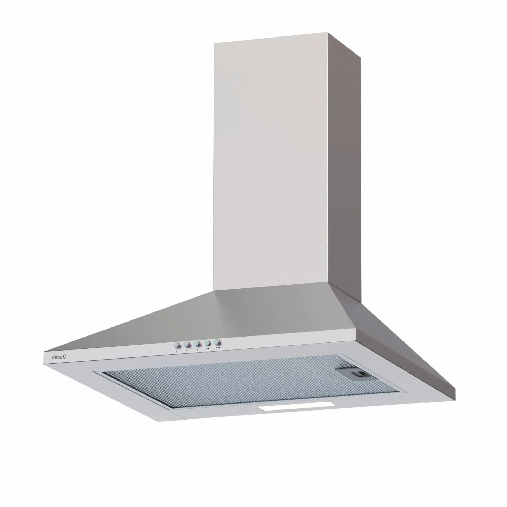 CATA Okap VK 5000 X sterowanie mechaniczne 3 poziomy ekstrakcji 480 m3/h poziom hałasu 56 dB silnik K10 zużycie 110 W oświetlenie LED kolor nierdzewny
