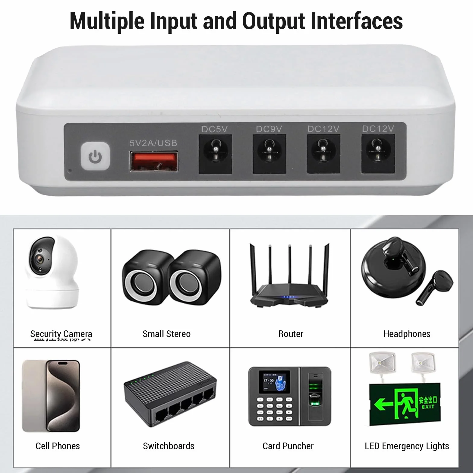Mini UPS 6000 MAh Nieprzeprzepuszczalny Zasilacz Bateria Kopii Zapasowa DC 5V/9V/12V Wyjście dla Modemu Routera z Akumulatorem Litowym do Biura Domowego (wtyczka UE)