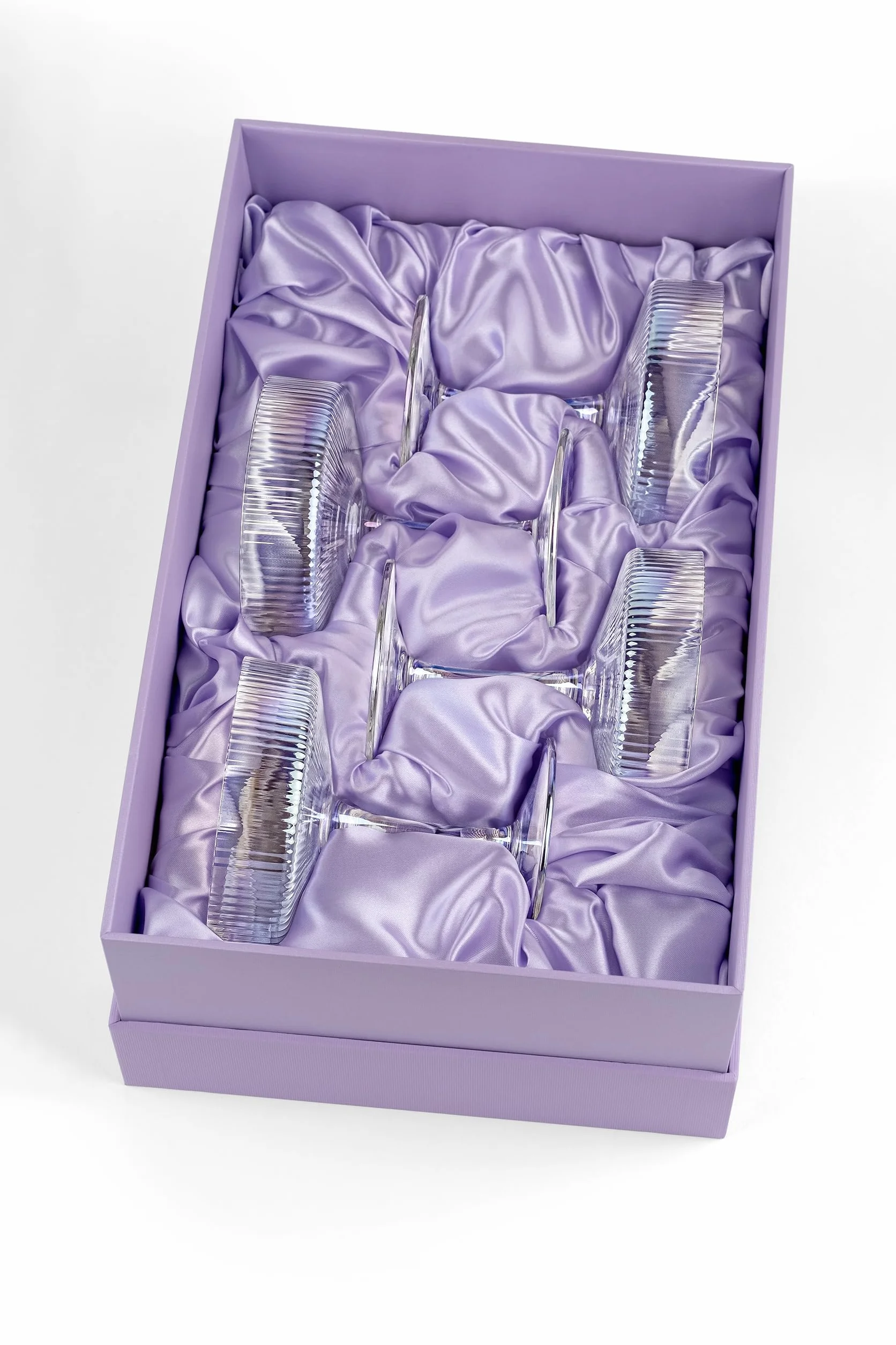 Kieliszki Coupe Tęczowe 200 ml Zestaw 4 szt. GLASSIQUE CADEAU Kryształowe Naczynia Koktajlowe