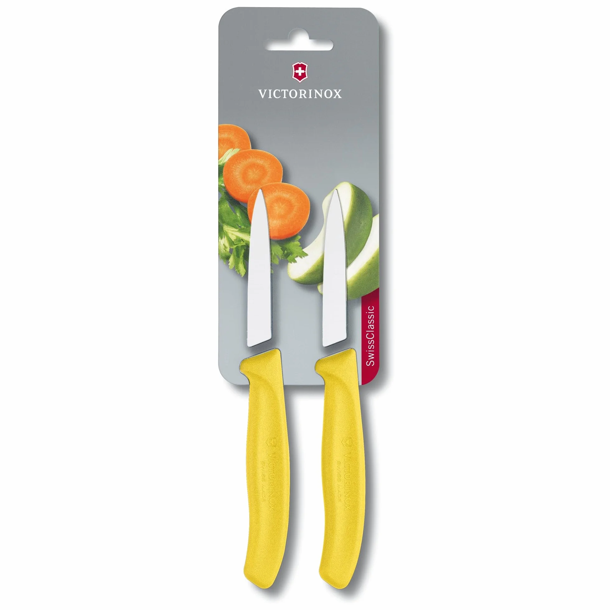 Victorinox Swiss Classic Gemüsemesser-Set 2-teilig 8 cm Gelb Spülmaschinengeeignet