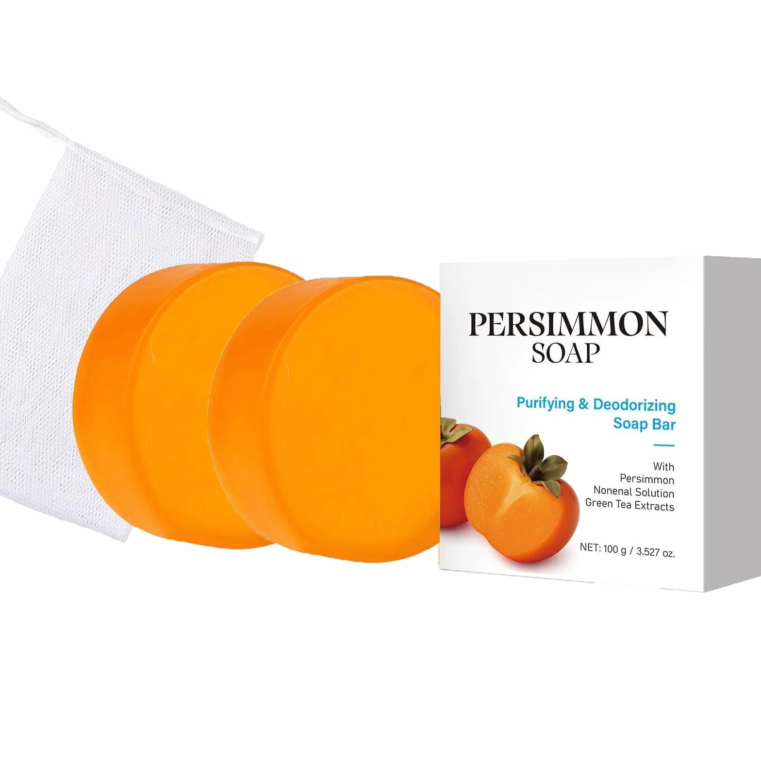 Mydło z persimmon, mydło dezodorant do kąpieli, oczyszczanie, odżywianie skóry osób starszych, mydło do mycia eliminujące nieprzyjemne zapachy ciała, dla kobiet i mężczyzn (2)
