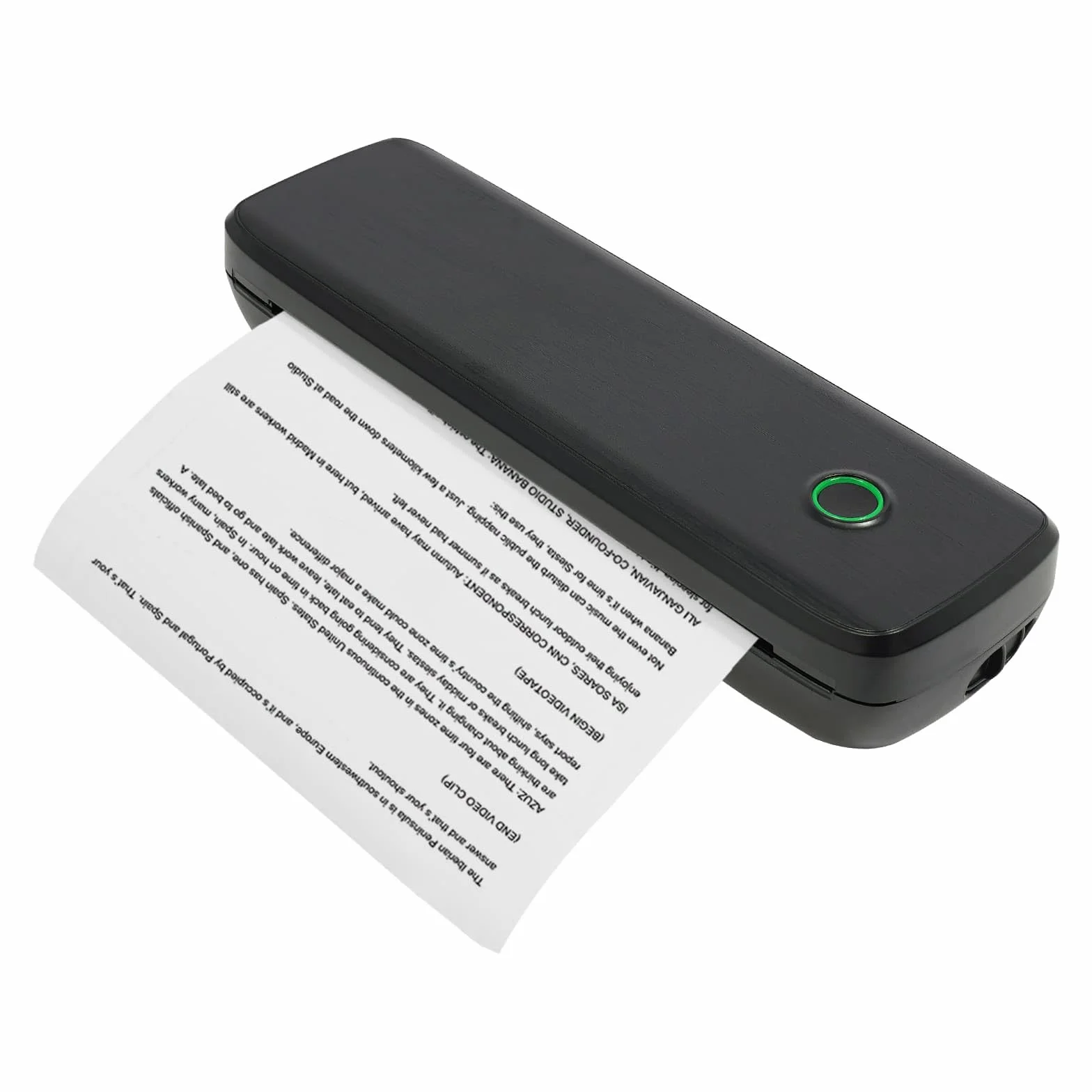 Przenośna mini drukarka termiczna, drukarka bez tuszu Bluetooth, kompatybilna z systemami Android i iOS, idealna do dokumentów, notatek, etykiet (czarna)