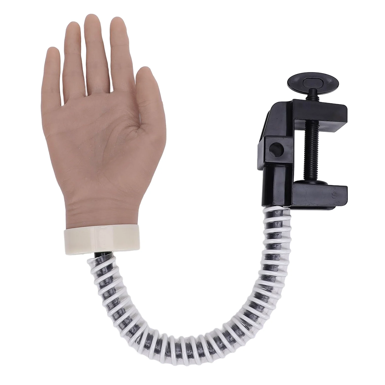 Dłoń do ćwiczeń Paznokci, Elastyczne Ruchome Sztuczne Dłonie z podstawą Zacisku, Realistyczna dłoń Manekina do Manicure dla Początkujących, Profesjonalny Zestaw do Treningu