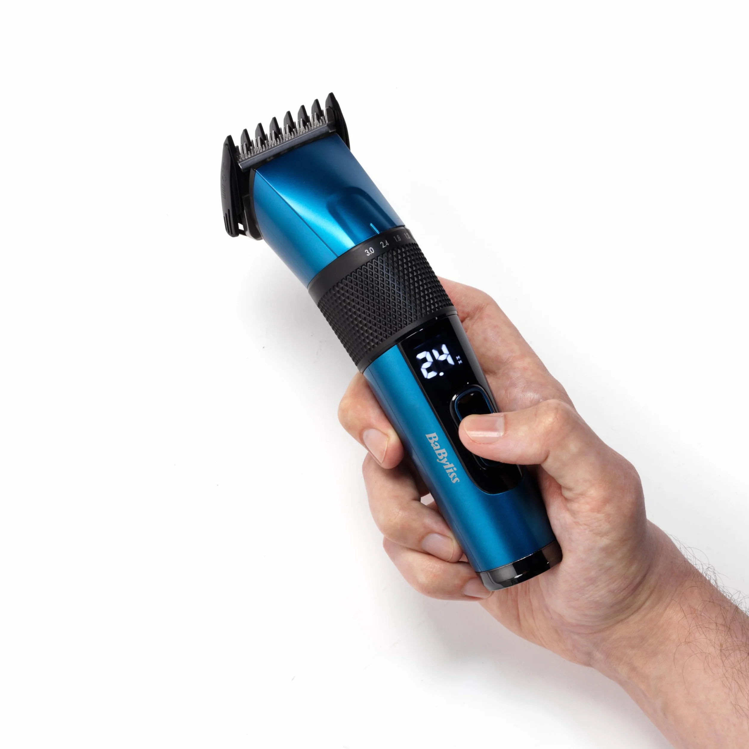 BaByliss Japanese Steel Hair Clipper - Bateria litowa, Czas pracy 160 minut, Pełne ładowanie 3 godziny, W zestawie twarde etui do przechowywania, Czarny, E990E