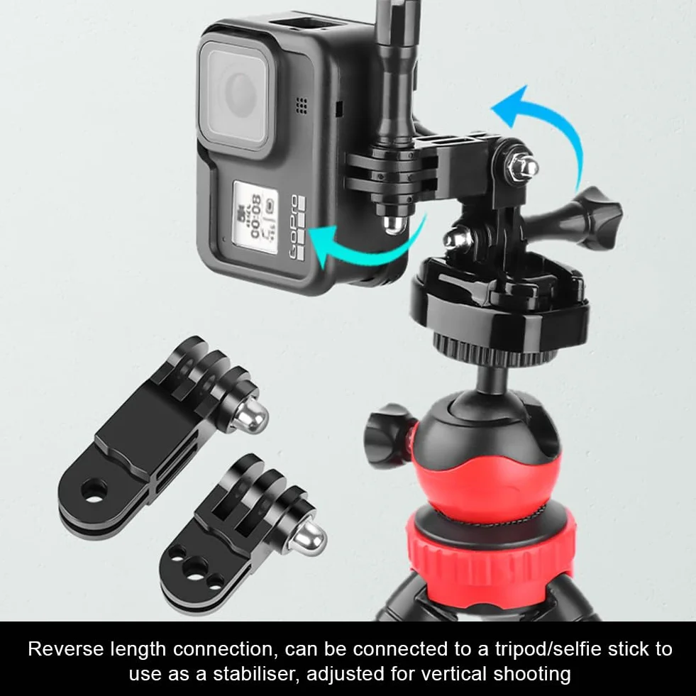 Kamera sportowa regulowane ramię obrotowe, ramię przedłużające do GoPro, adapter montażowy do GoPro, regulowane ramię przedłużające, adapter do montażu rowerowego do kamery Gopro