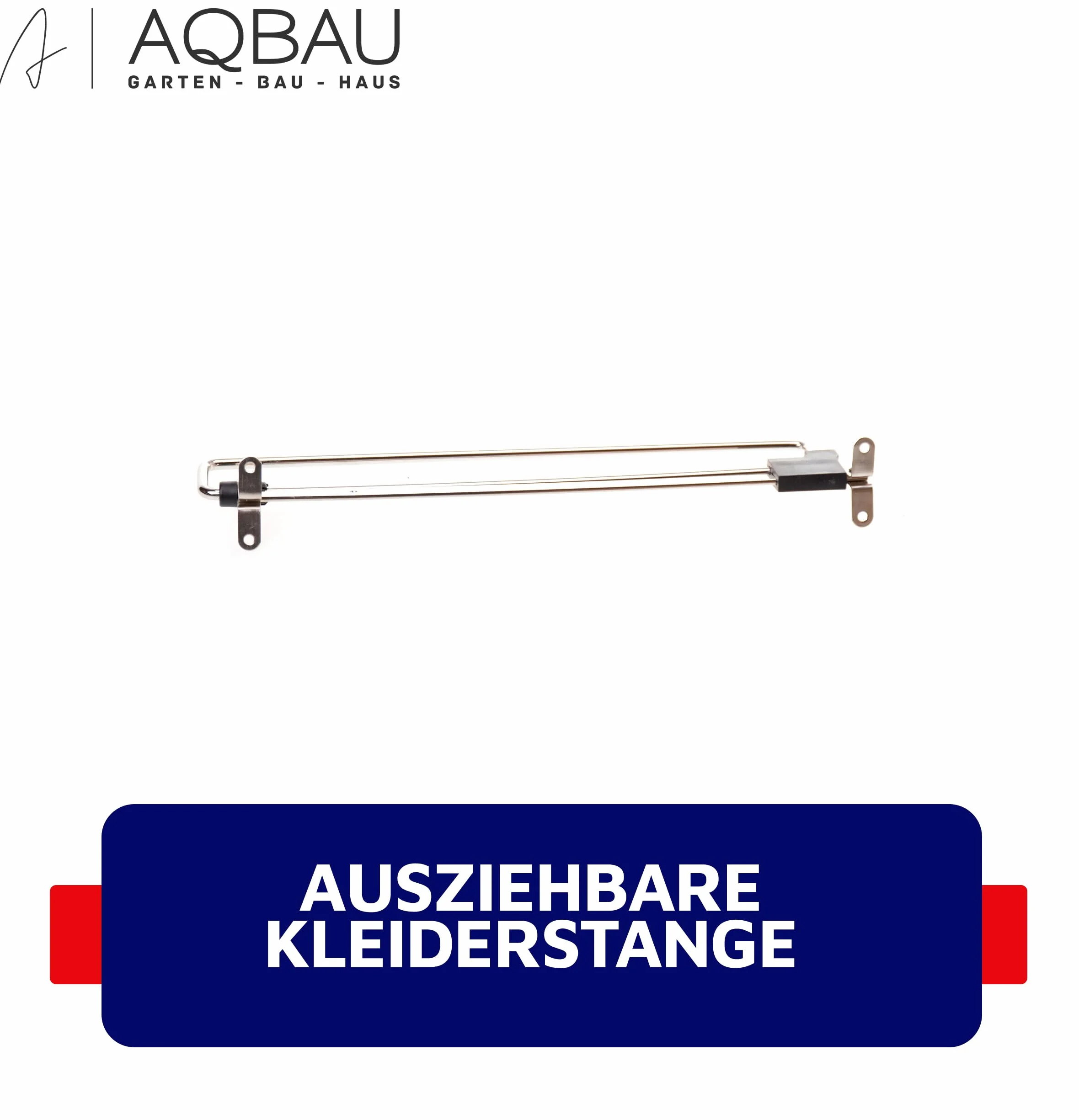 Wysuwany drążek na ubrania do szafy metalowy 50 cm
