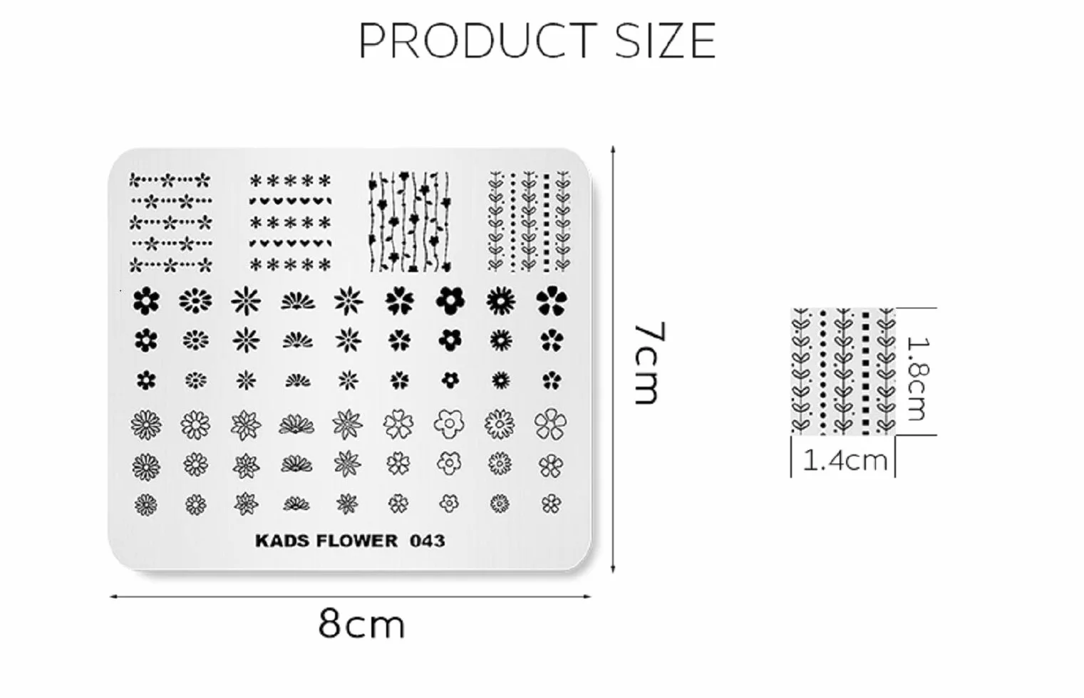 KADS Nail Stamping Plate Kwiat Moda Natura Nail Art Stempel Szablon DIY Obraz Manicure Płyta Narzędzia (FL043)