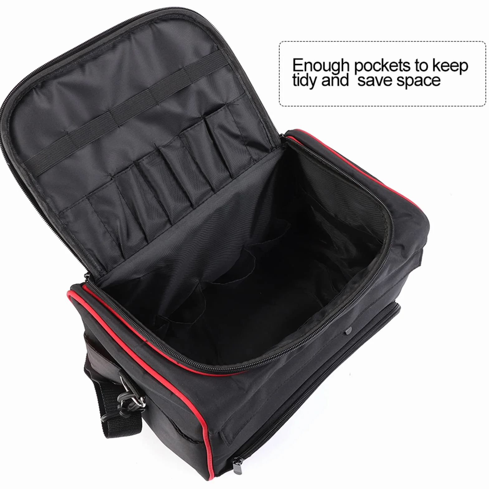 Dioche Torba Fryzjerska o Dużej Pojemności, Wielofunkcyjna Przenośna, Makijaż, Travel, Home, Stylista Włosów, Narzędzia, 20L, Czarny, Jednolity