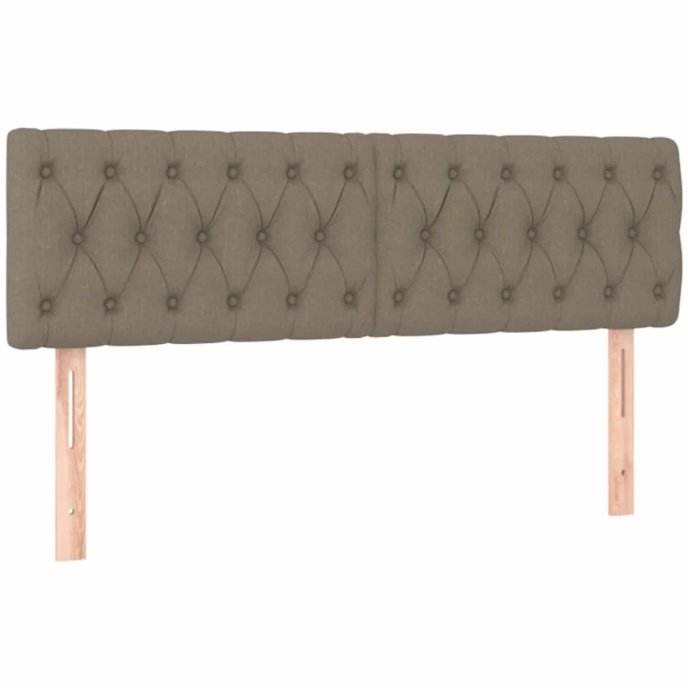 vidaXL Zagłówek do łóżka tkanina taupe 160x7x78/88 cm