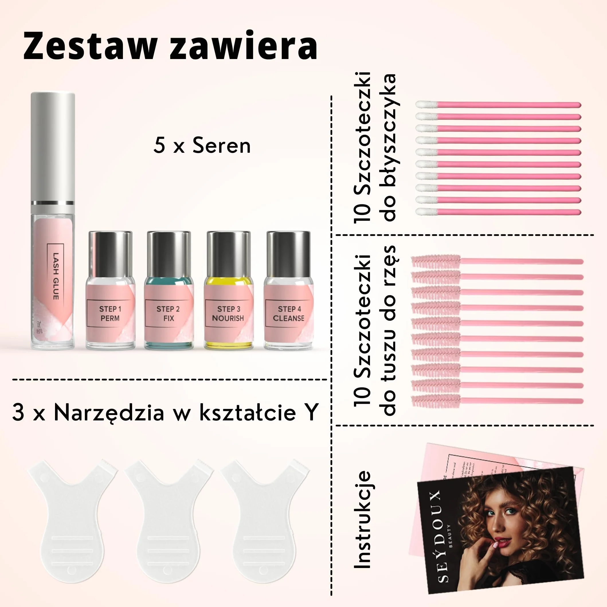 Zestaw do Laminowania Brwi | Zestaw do Liftingu Brwi z Rycynowym, Oliwą z Oliwek, Witaminą K | Profesjonalne Rezultaty Salonowe w Domu | Wegańskie, Wolne od Okrucieństwa