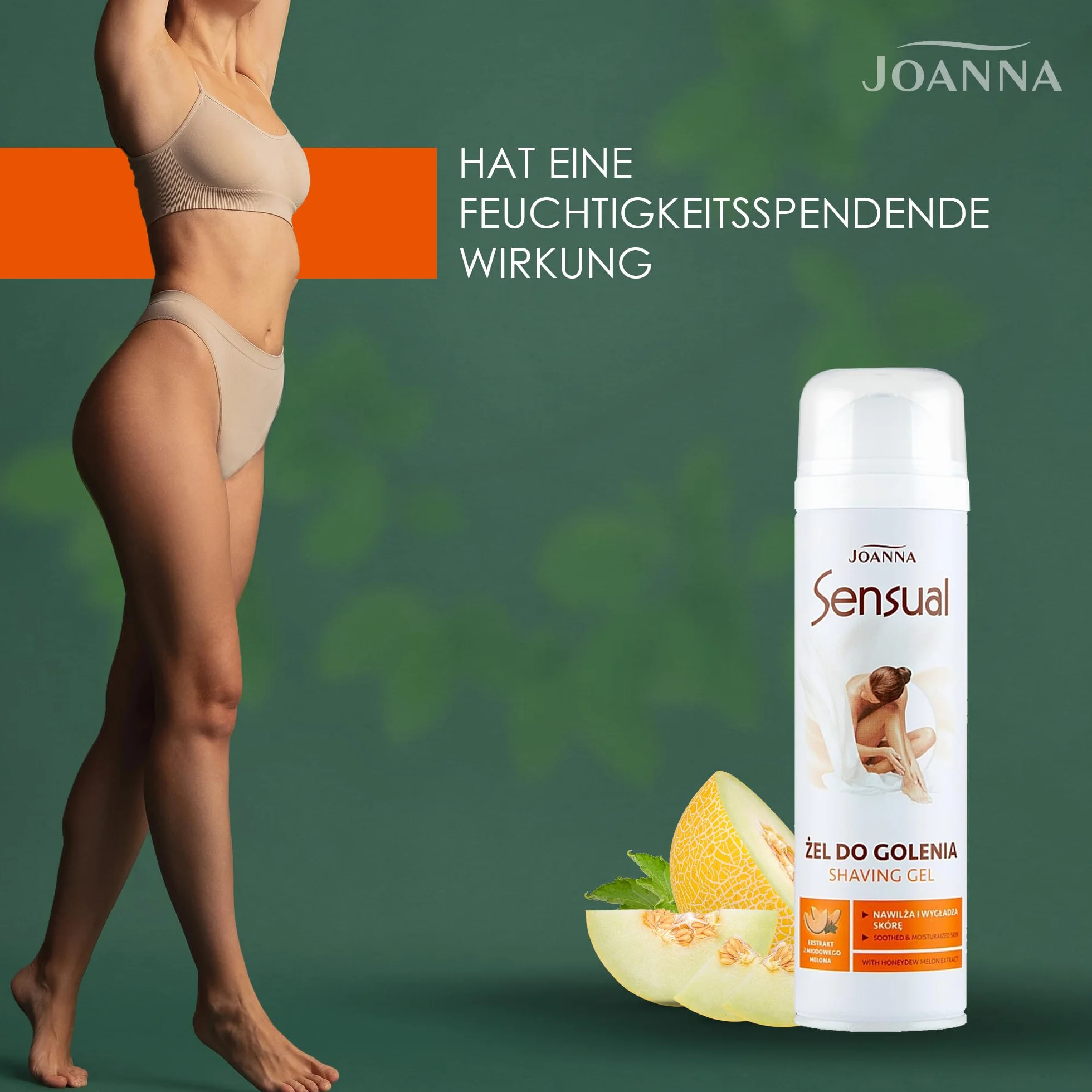 JOANNA SENSUAL Żel do golenia MIODOWY MELON, delikatny 200ml