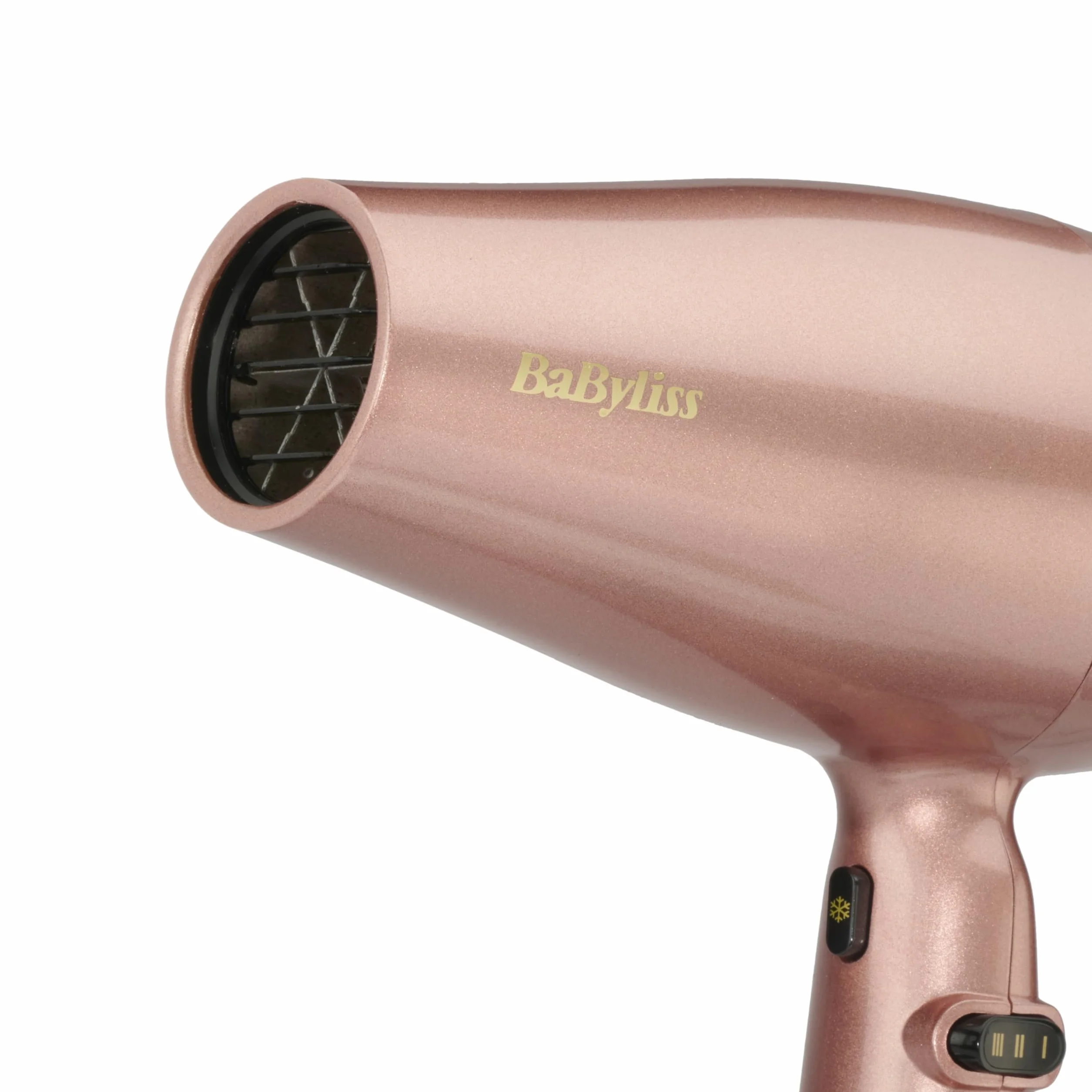 Suszarka BaByliss Rose Gold - 2100 W, jonizacja, lekka podróżna suszarka do włosów, szybko susząca, ceramiczna, 3 ustawienia temperatury i 2 prędkości, srebrna, 5336PE