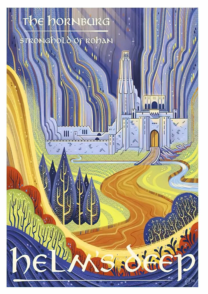 DKORARTE Zestaw 10 Arkuszy A4 Dekoracyjna Ściana do Zdjęć Salon Władca Pierścieni Hobbit 29,7 x 21 cm