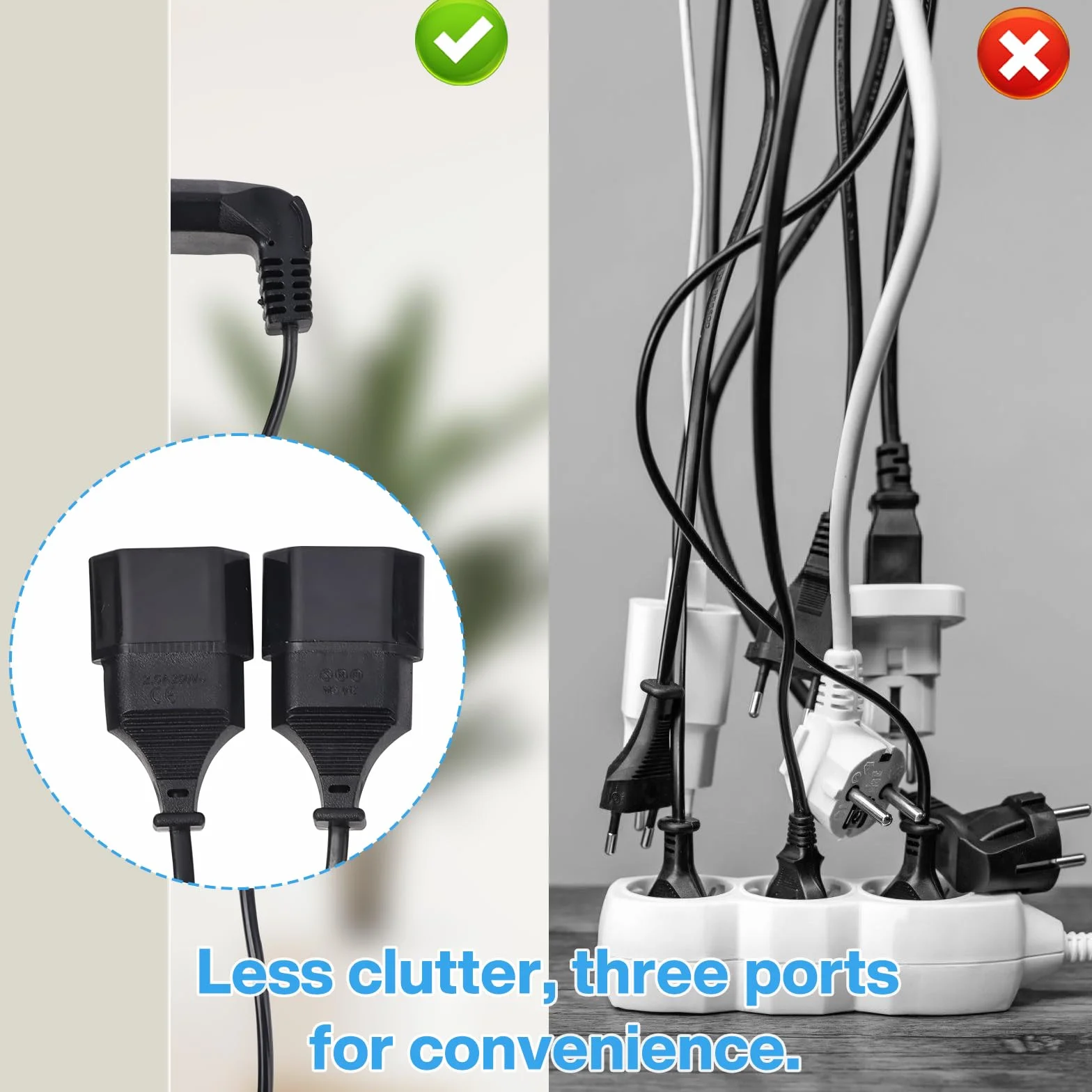 Przedłużacz 2 m z nasadką ochronną na zewnątrz – do użytku wewnątrz i na zewnątrz – przedłużacz – 230 V IP44 – z wtyczką Schuko – zestyk ochronny, kabel na plac budowy, wtyczka ze stykiem ochronnym