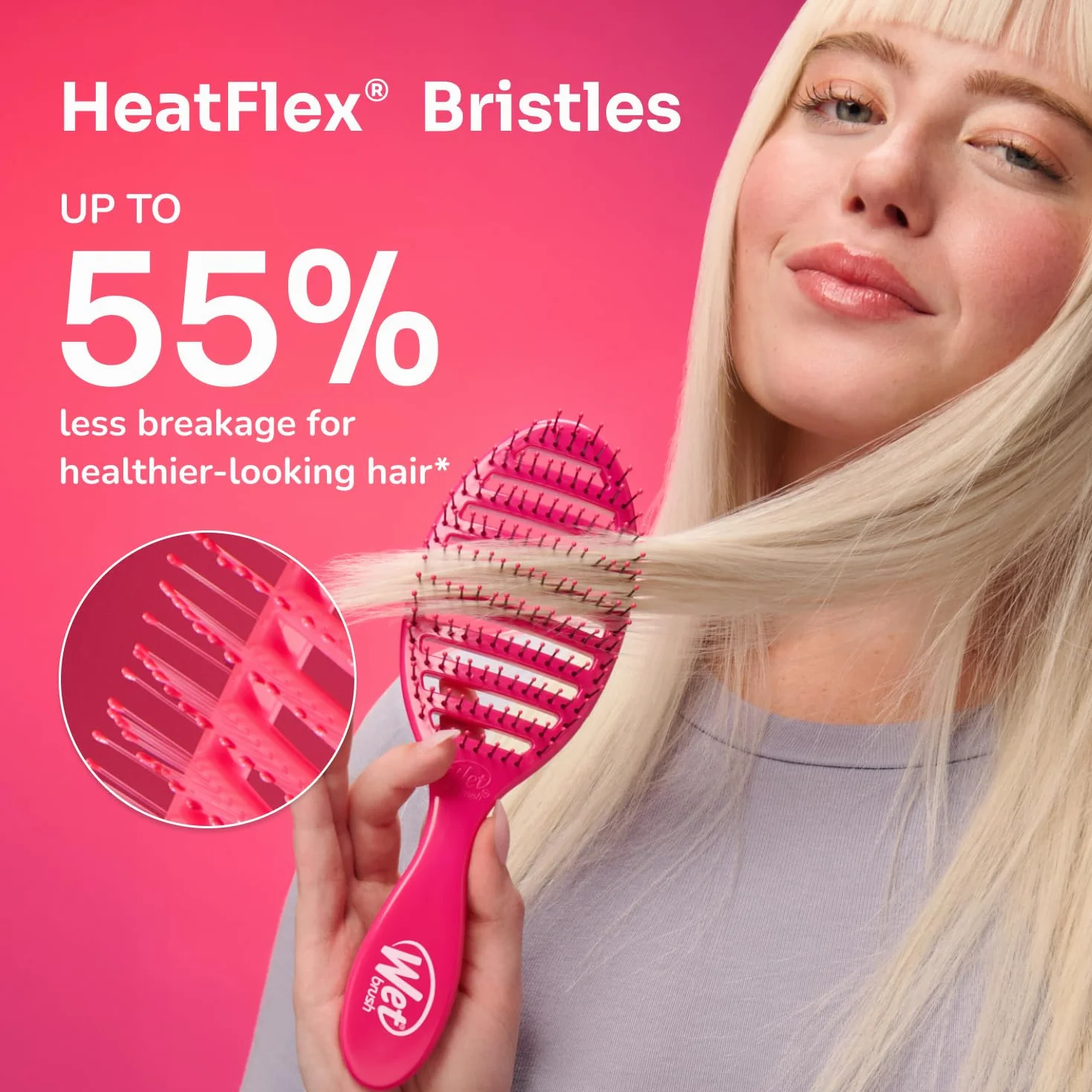 Wet Brush Paddle Detangler Hair Brush, Sky, Ultra-Soft IntelliFlex Bristles with AquaVent Design, Great For Treatment & Mask Application, Women, Men, Wet, Dry and Damaged Hair
