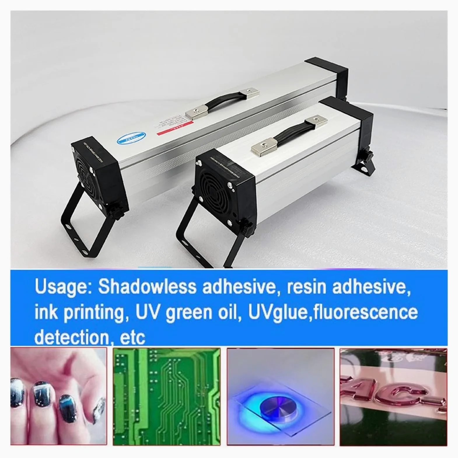800 W przenośna chłodzona powietrzem lampa UV do utwardzania powłoka atramentowa bezcieniowy klej sitodruk 395 nm 365 405 utwardzanie diodami LED Powszechnie używane(405nm)