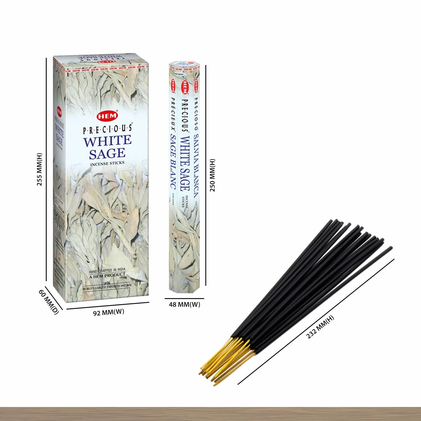 White Sage Incense Sticks 120 Pack (6 x 20)
