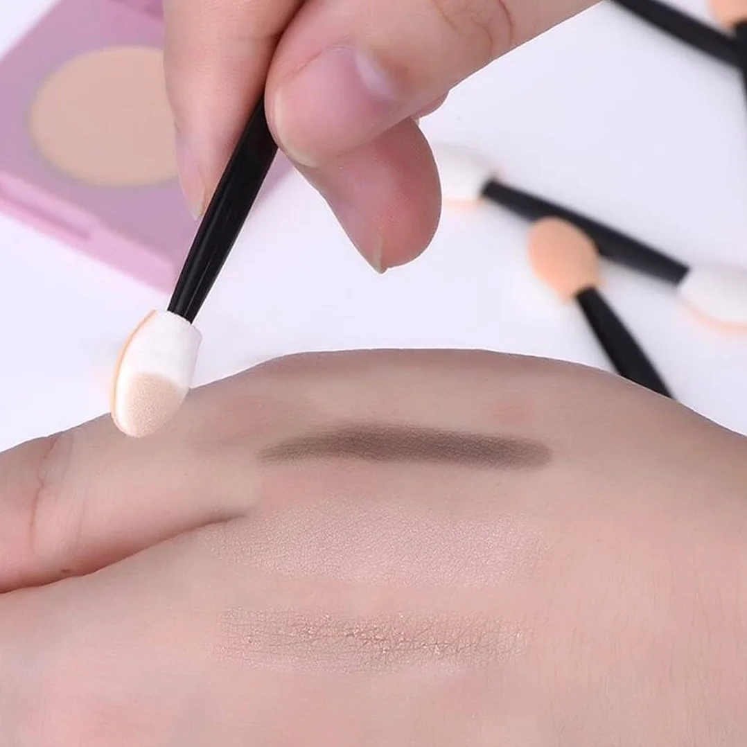 50 sztuk jednorazowych eyelinerów do makijażu, aplikator, jednorazowe cienie do powiek, aplikator, pędzel do cieni do powiek, pędzel do cieni do powiek, pędzel gumowy, gąbka, cienie do powiek, narzędzie do makijażu