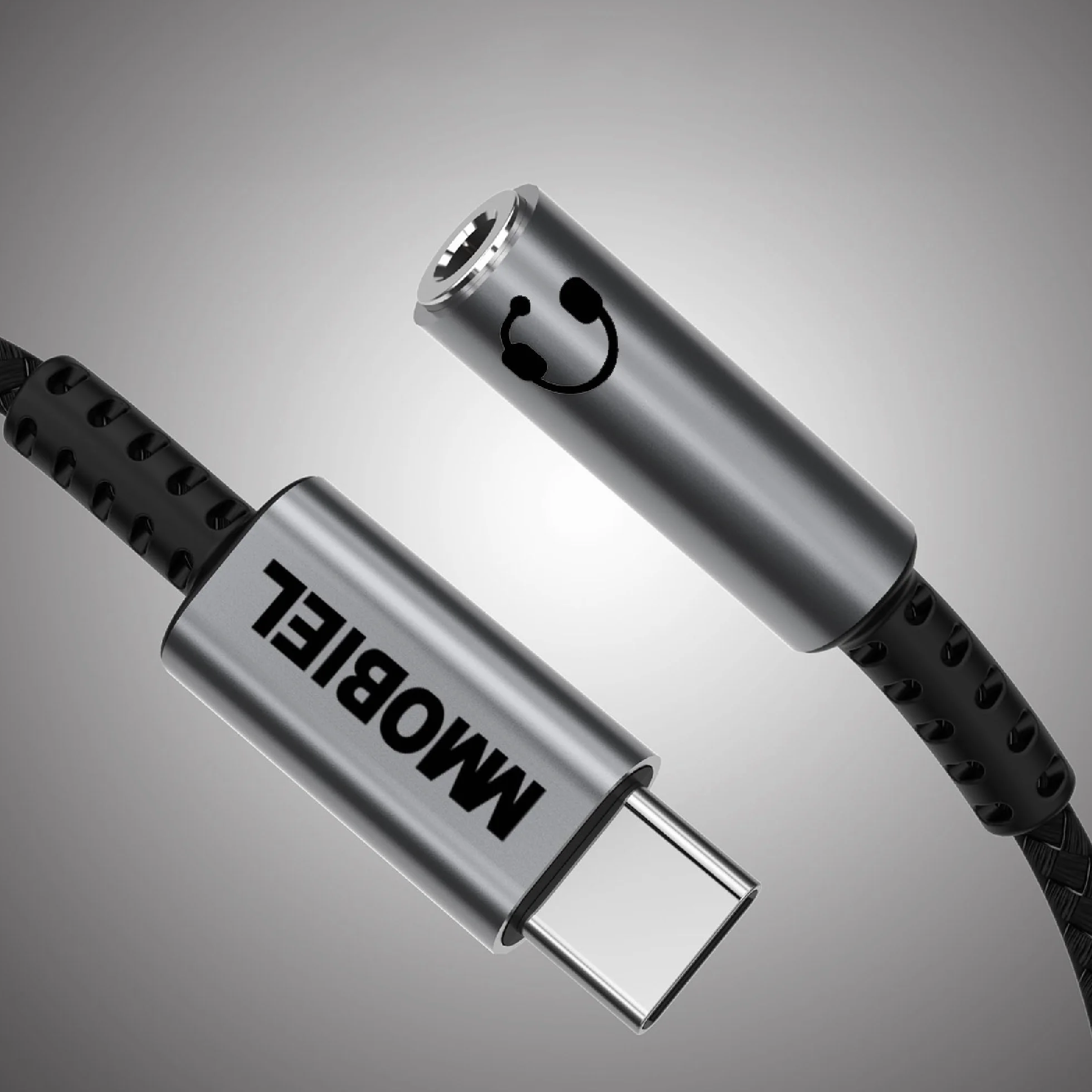 MMOBIEL USB-C na 3,5mm TRRS Gniazdo Słuchawkowe Jack-16Bit / 48Khz-USB-C na AUX Przewód Adaptera Kompatybilny z Samsung Galaxy S26/S25, iPad, MacBook, iPhone 17 16 15, Pixel 8 i Nie Tylko - Aluminium