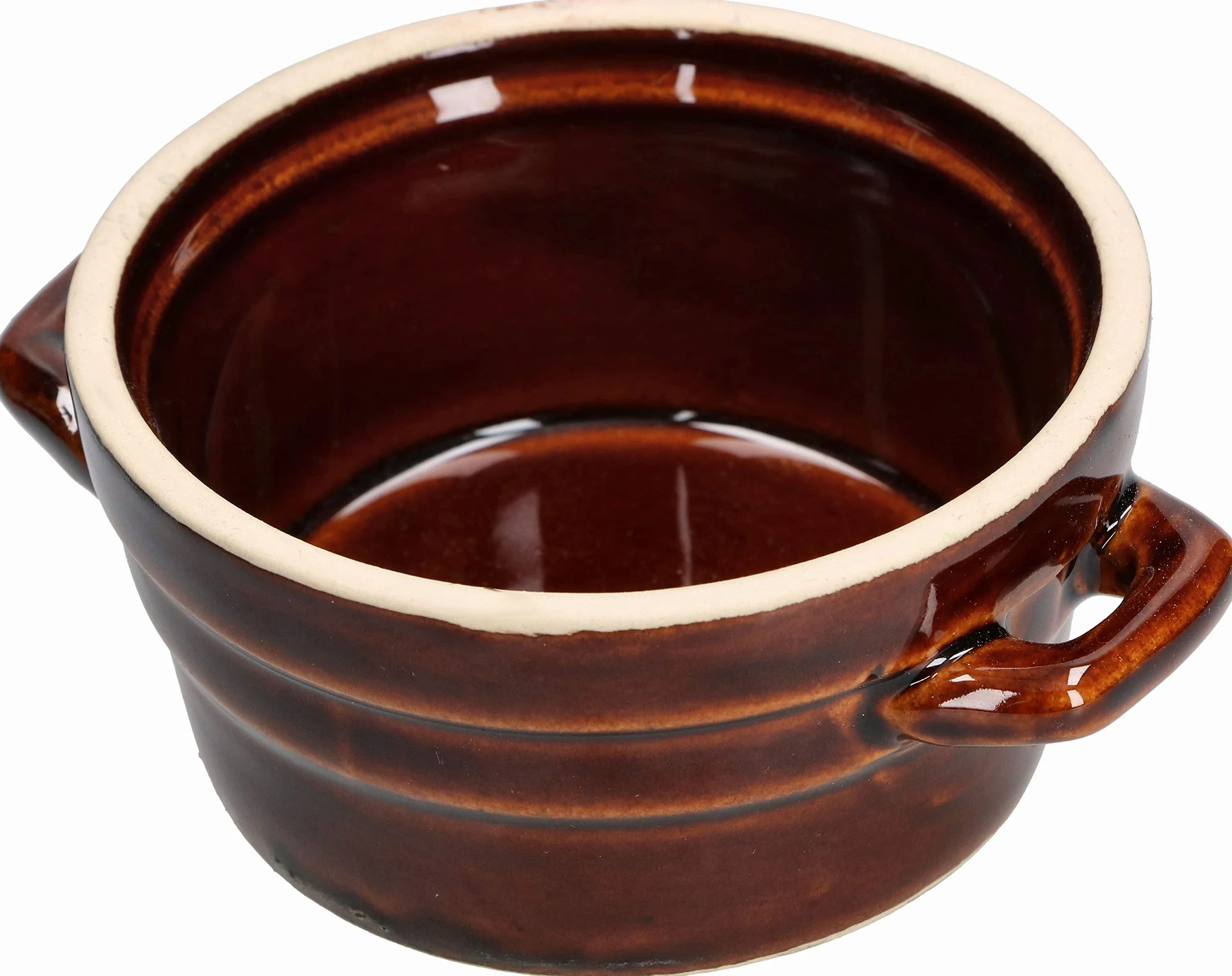 KOTARBAU Ceramiczne naczynie Ø 11 cm, garnek kamionkowy, garnek na smalec, miseczka do serwowania, forma do zapiekanek, okrągła miska ceramiczna, mała, glazurowana, naczynie do zapiekanek