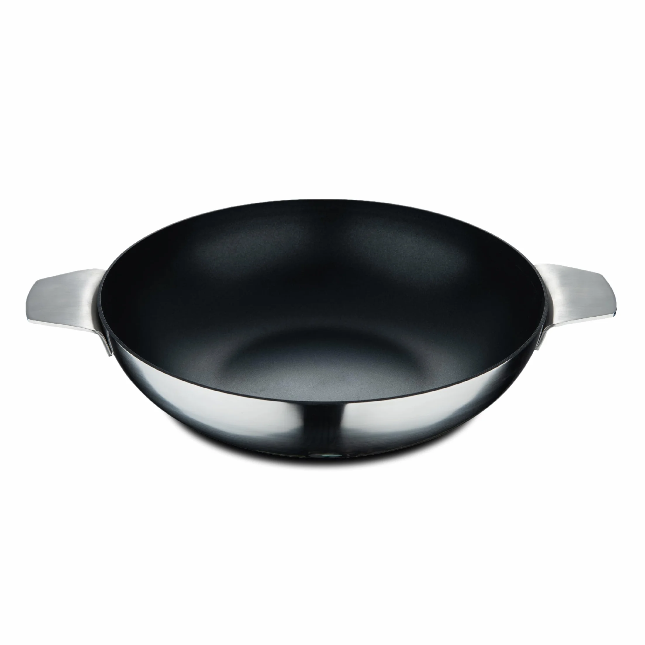 MasterPro SIGMA wok bez pokrywki, 28 cm, stal nierdzewna, stal nierdzewna, ceramiczna, szwajcarski kryształ, długi uchwyt, odpowiedni do wszystkich kuchni, zalecane mycie ręczne