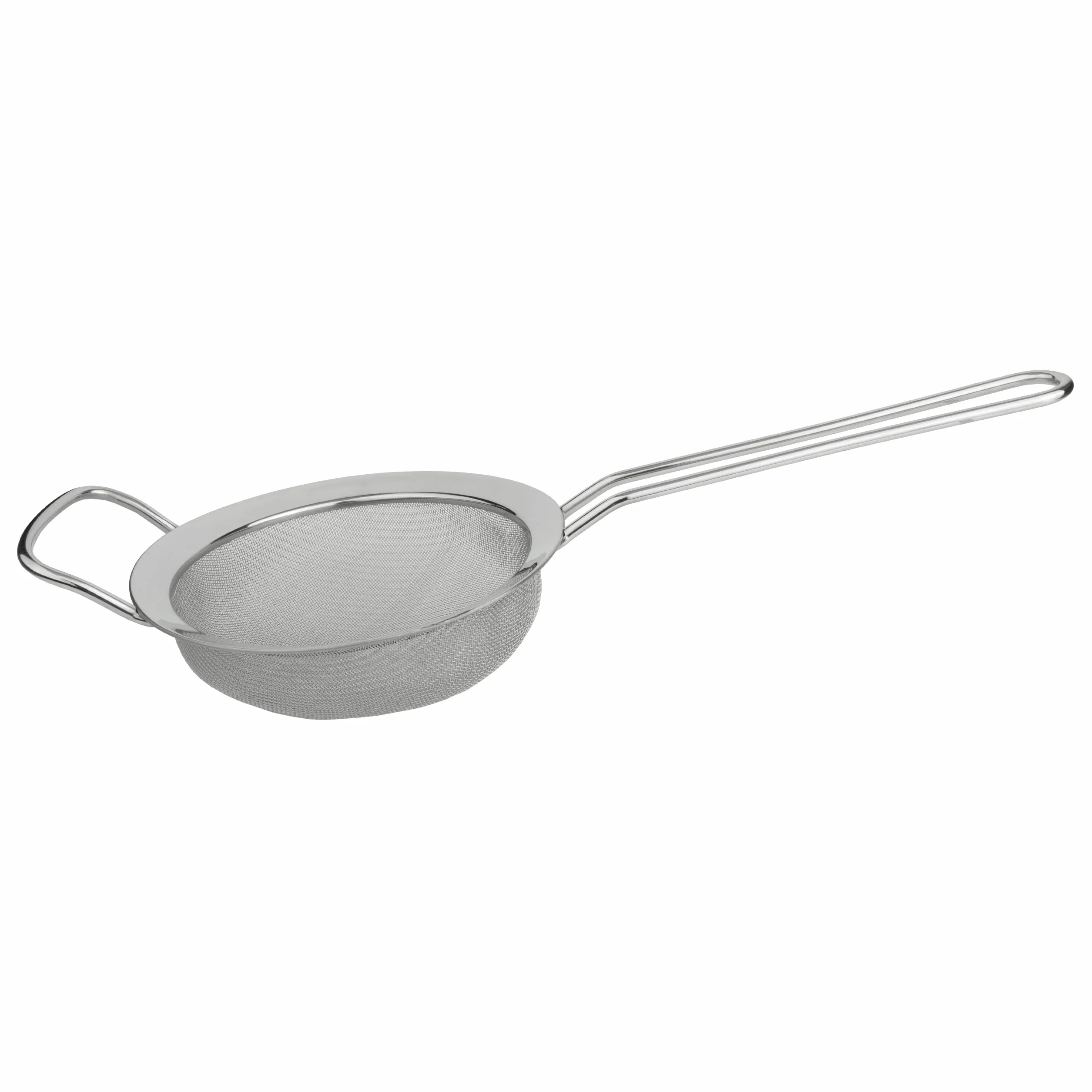 Grunwerg Drobne sitko z polerowaną krawędzią i uchwytem, srebrne, 6 cali, średnica 15 cm