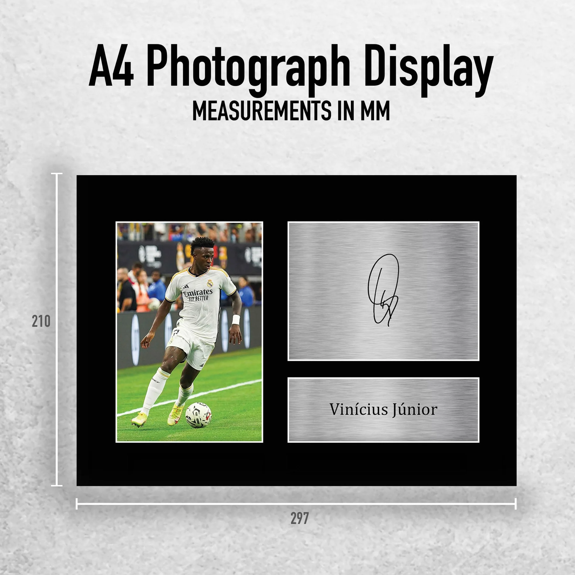 Vinicius Junior Real Madrid Podpisane Zdjęcie A4 Z Autografem