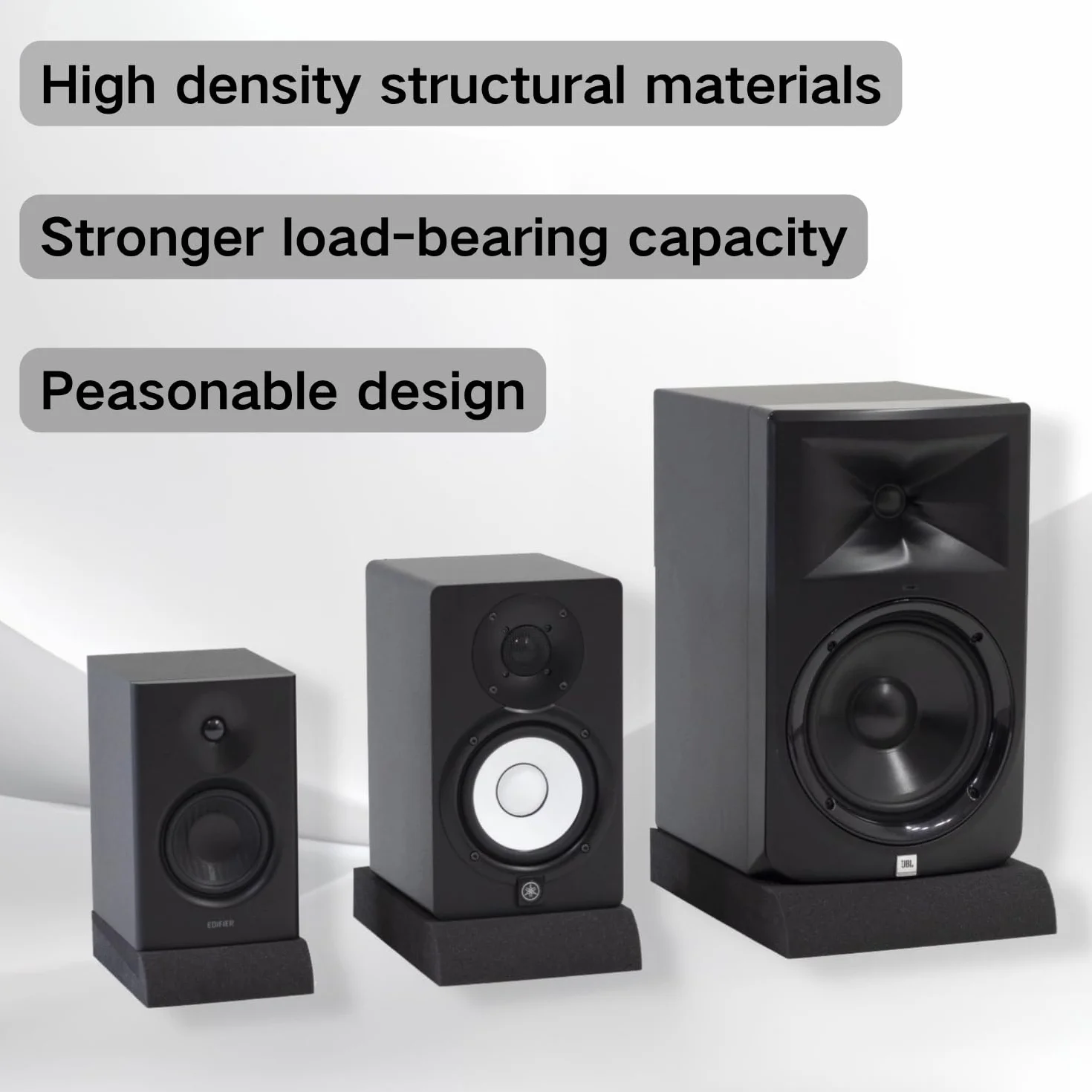 2 szt. 16 x 22 x 3,6 cm głośnik Sound Insulation Mat Soundproofing Mat Acoustic Foam Board Sponge Sound Absorbing Pad Sound Reinforcement Cushion