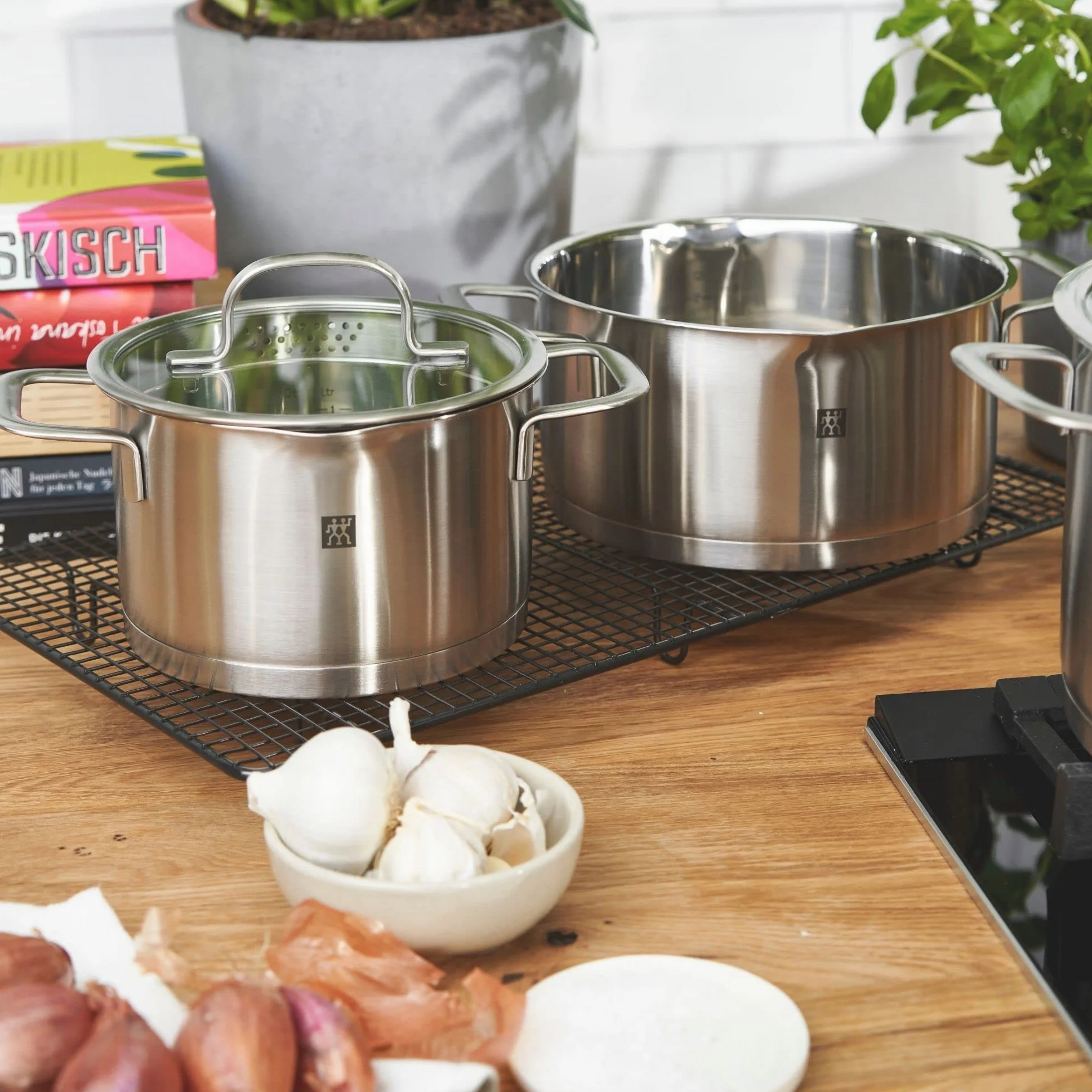 ZWILLING TrueFlow Kochtopfset 4-teilig Edelstahl Induktion Ausgießfunktion Silber