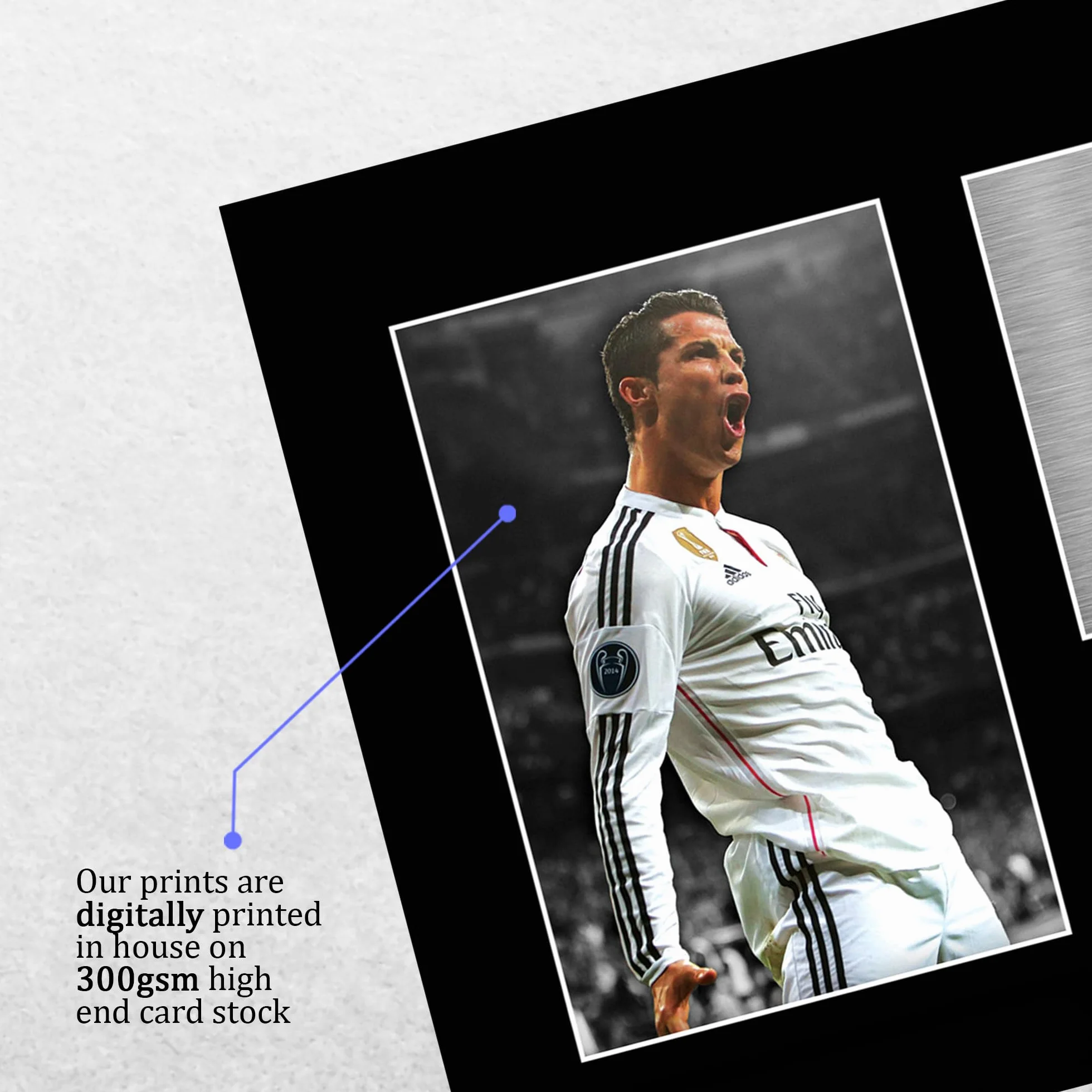 Cristiano Ronaldo Real Madrid A4 Podpisane Zdjęcie Z Autografem Prezent dla Kibiców