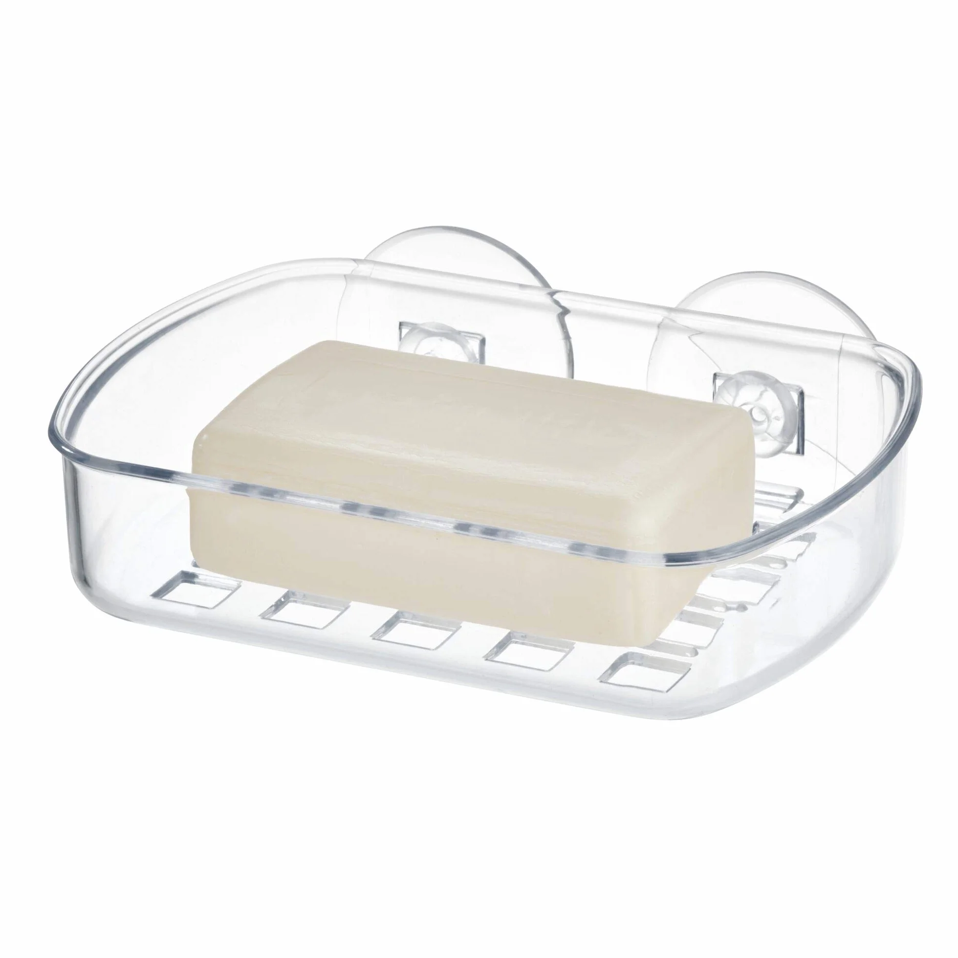 iDesign mydelniczka z przyssawką z tworzywa sztucznego bez BPA - 13,3 cm x 10 cm x 5 cm, przezroczysta, 19600