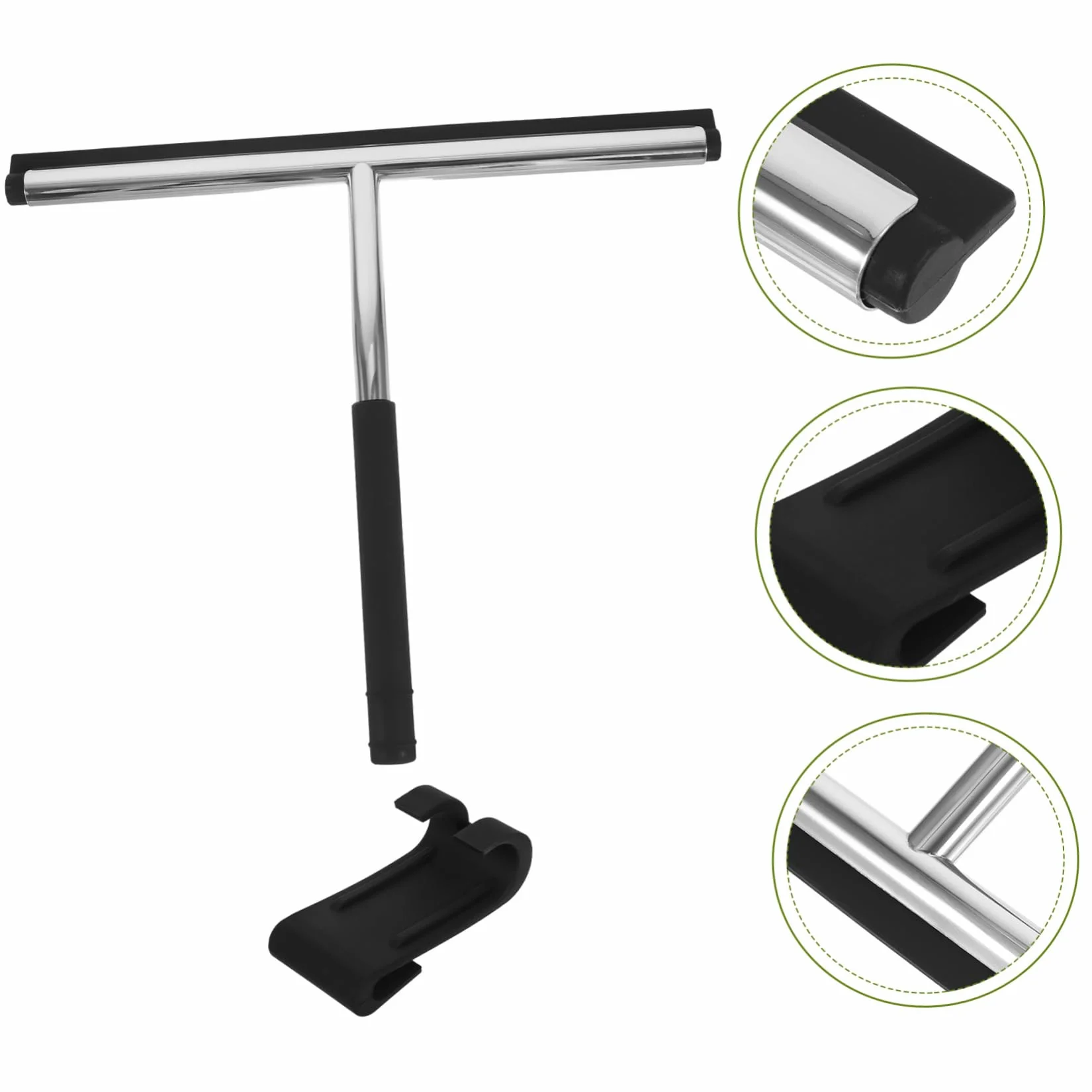 Mobestech 1kawałek Squeegee Do Okien z Stali Nierdzewnej i Silikonu Ergonomiczny Uchwyt Narzędzie Do Czyszczenia Szkła Kolor Losowy Idealny Łazienki i Samochodu